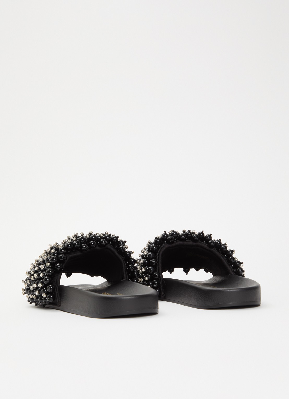 Kurt Geiger Meena Eagle slipper met strass - achterkant zwart