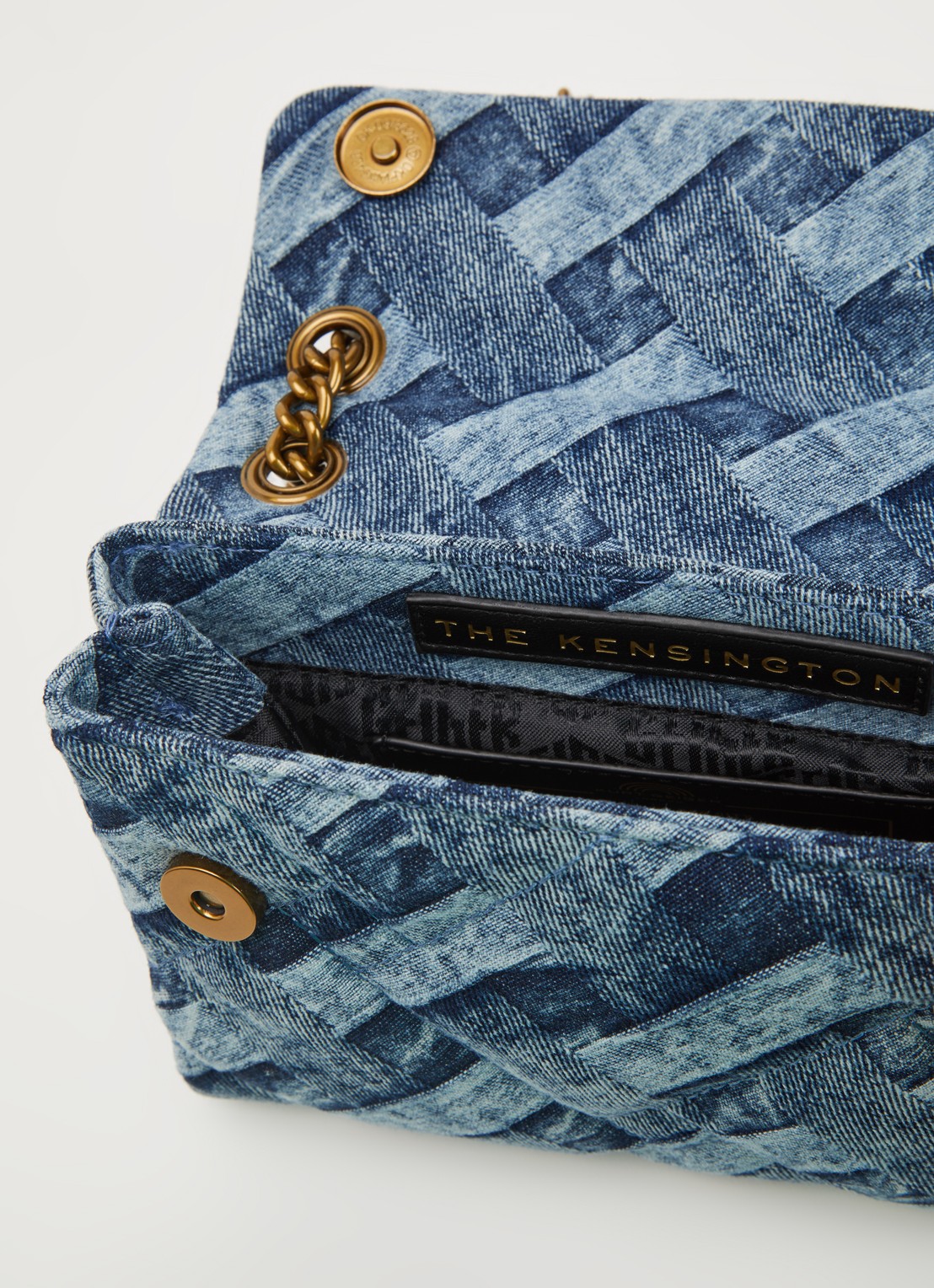 Kurt Geiger Mini Kensington crossbodytas van denim en verstelbare schouderriem - detail 5 indigo