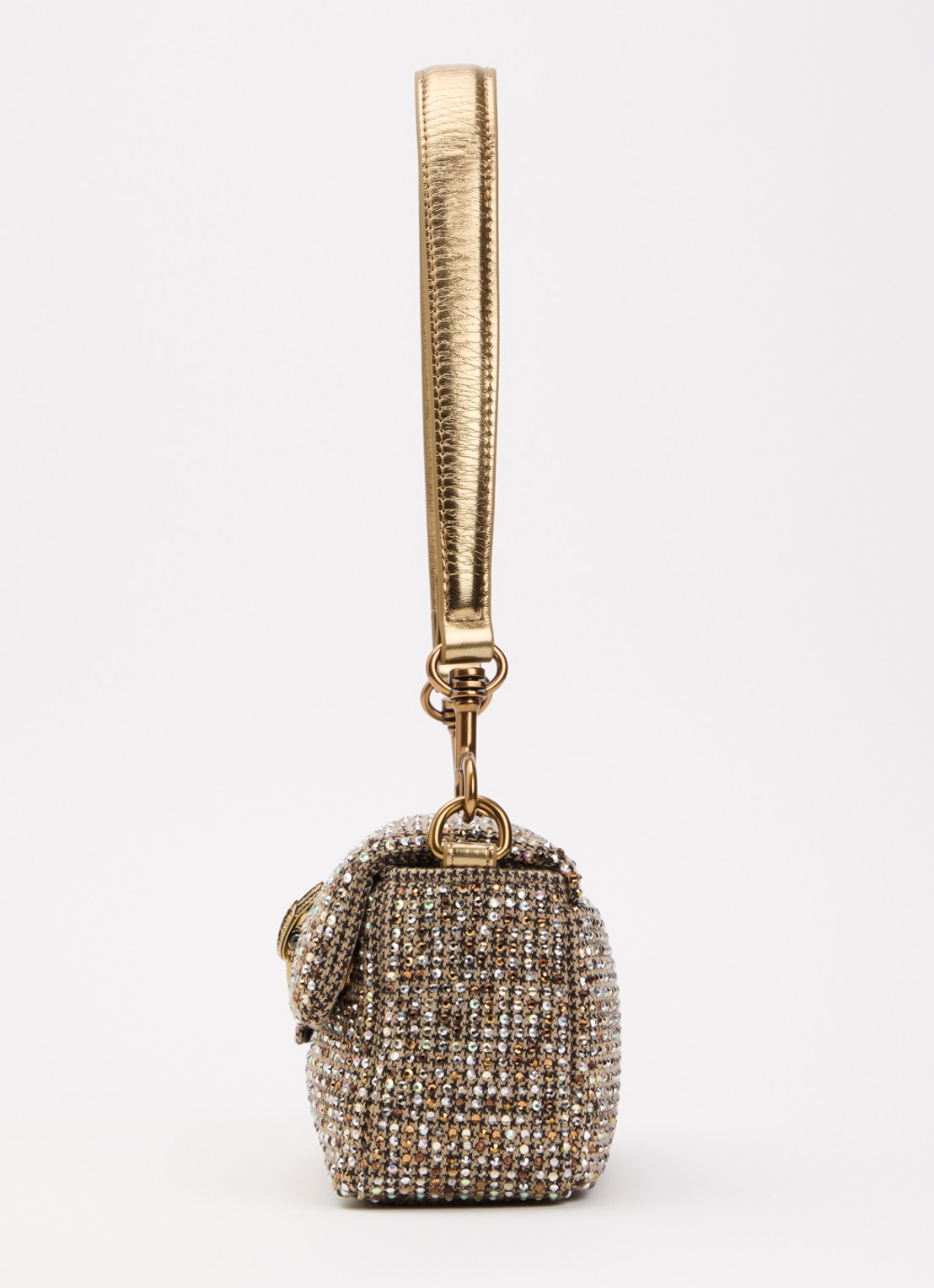 Kurt Geiger Mini Oxford schoudertas met strass - detail 2 beige