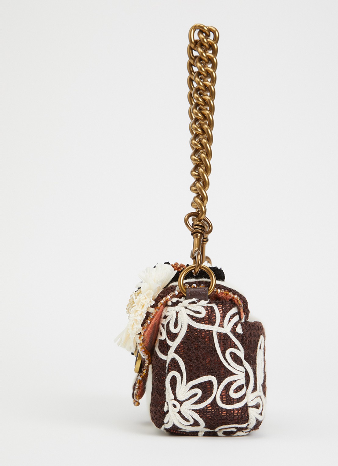 Kurt Geiger Mini pimlico flower schoudertas met afneembare schouderriem  - detail 3 donkerbruin
