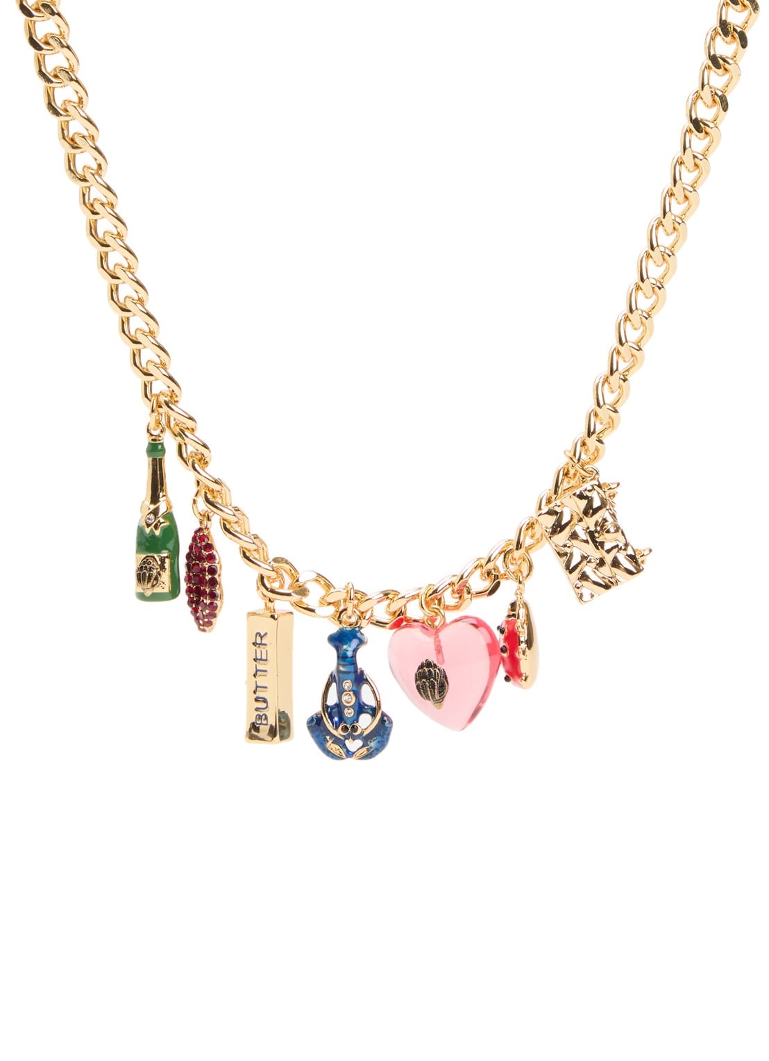 Kurt Geiger Novelty ketting met hanger - voorkant goud