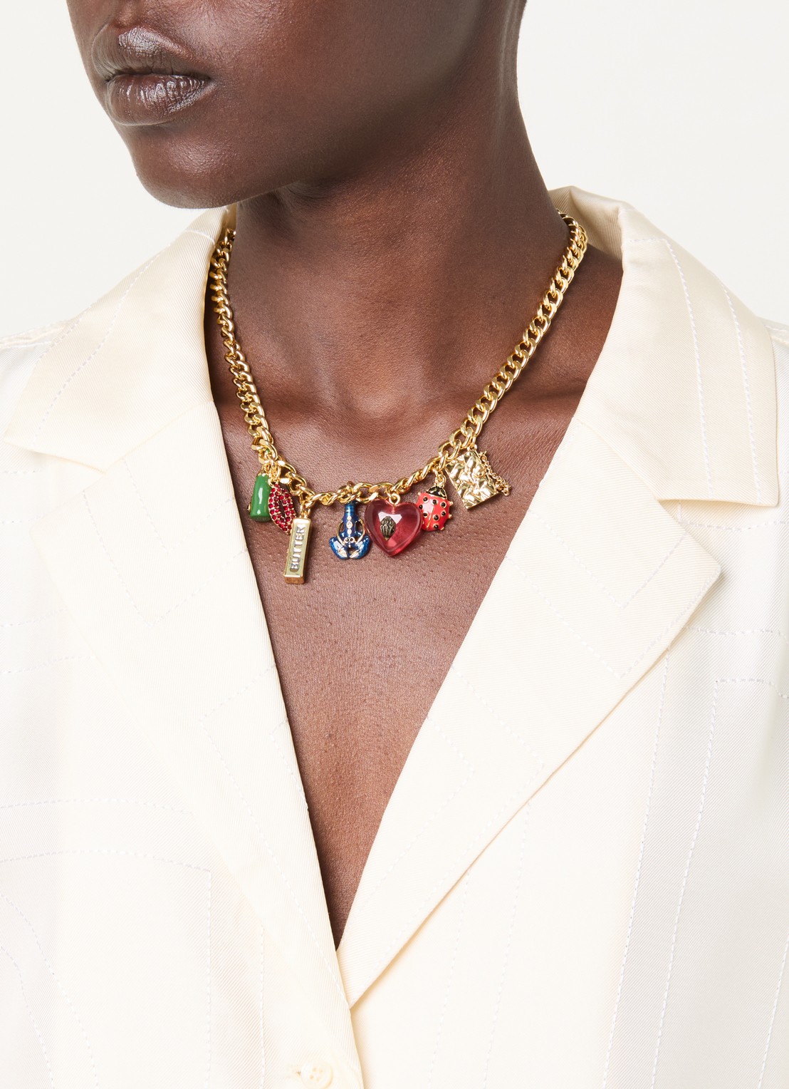 Kurt Geiger Novelty ketting met hanger - voorkant 2 goud