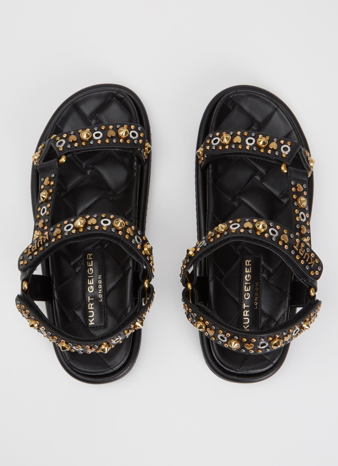 Kurt Geiger Orson sandaal met studs - detail 3 zwart