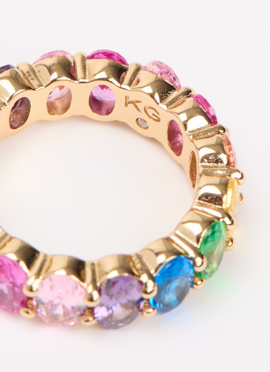 Kurt Geiger Oval Mix ring met kristal - detail multicolor