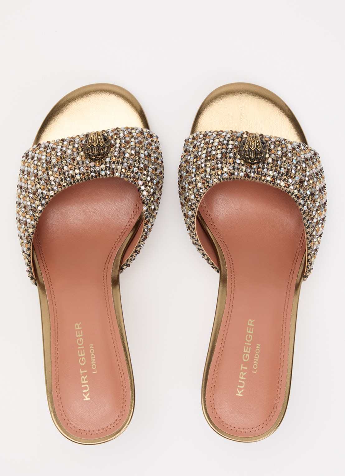 Kurt Geiger Oxford muiltje met strass - detail 3 beige