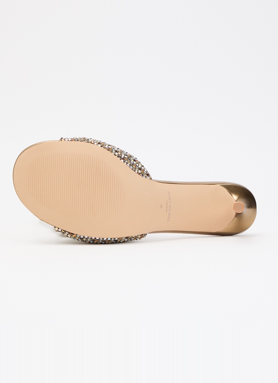 Kurt Geiger Oxford muiltje met strass - detail 4 beige