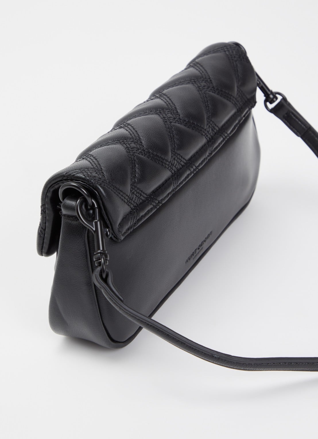 Kurt Geiger Pickle Drench schoudertas van quilted lamsleer - achterkant zwart