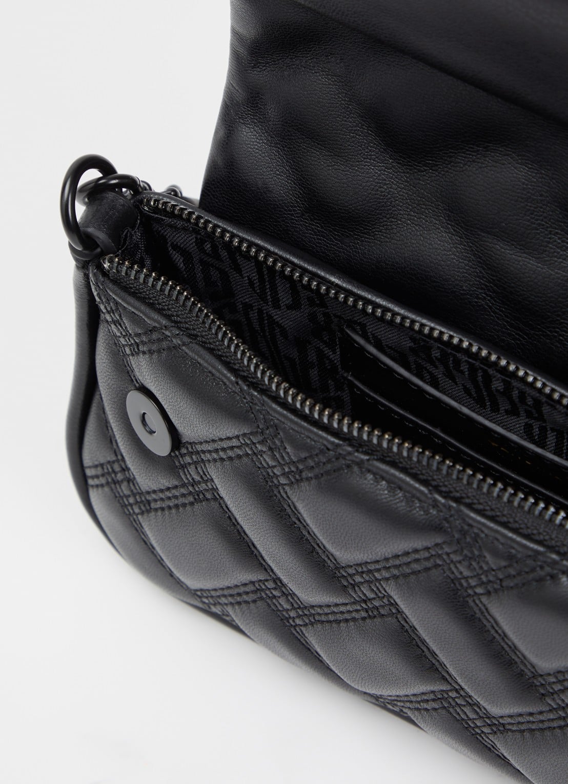 Kurt Geiger Pickle Drench schoudertas van quilted lamsleer - detail 3 zwart