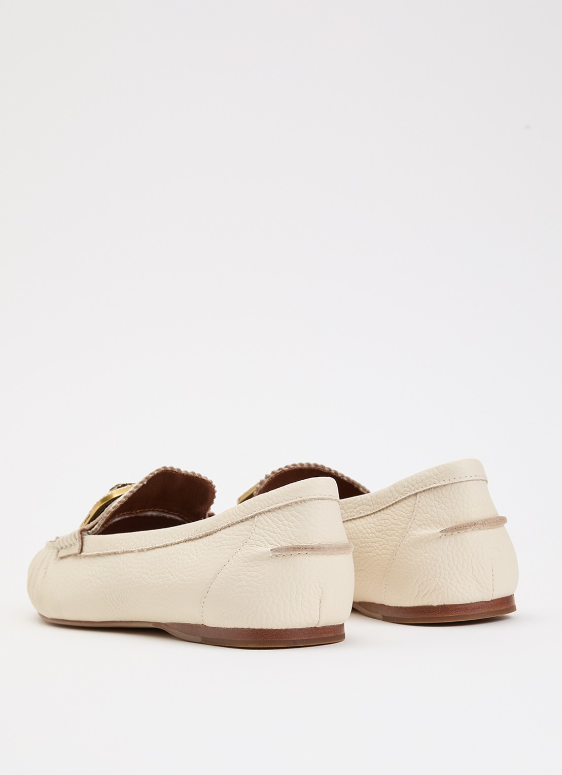 Kurt Geiger Pimlico loafer van leer - achterkant creme