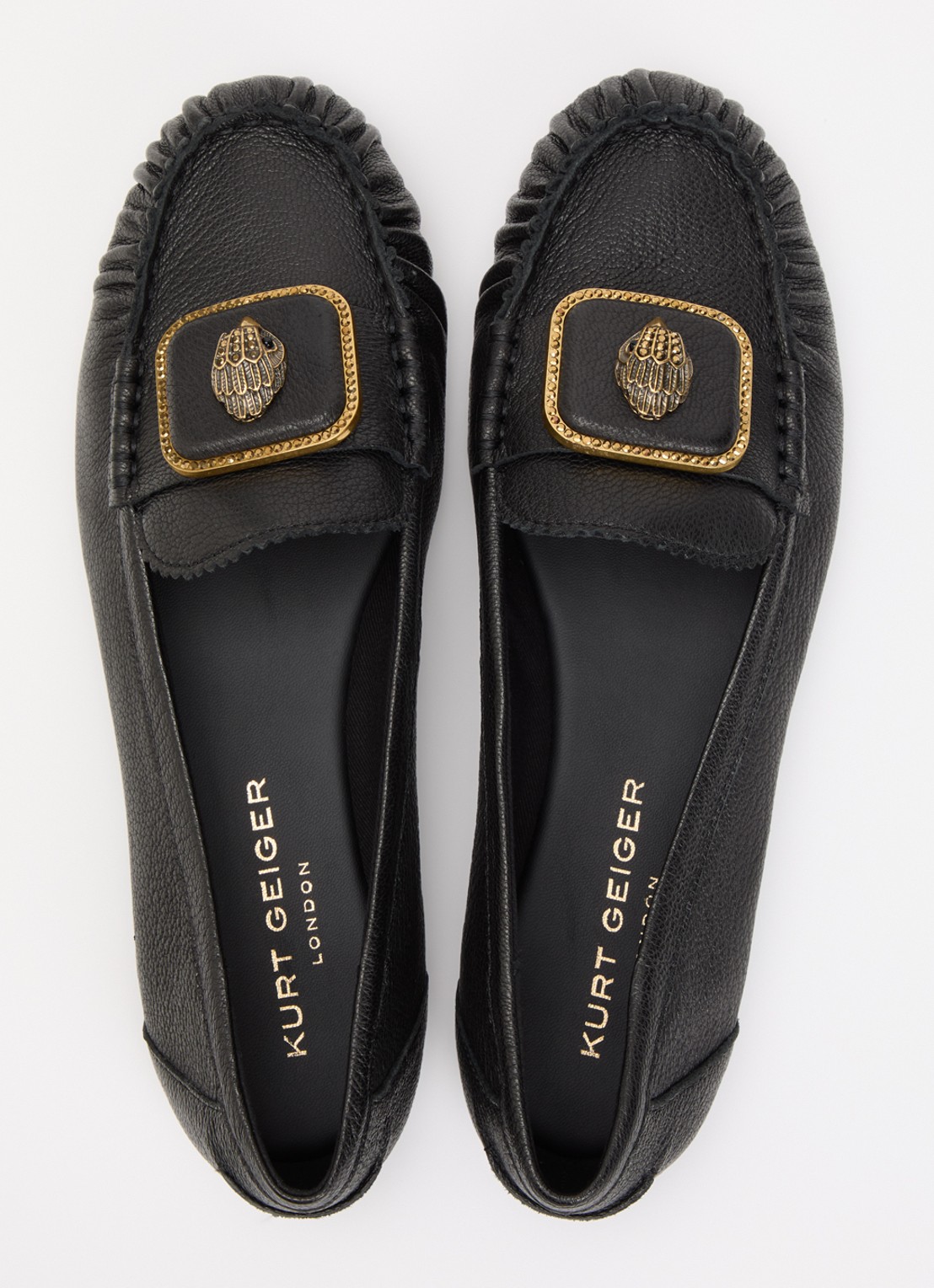 Kurt Geiger Pimlico loafer van leer - detail 3 zwart