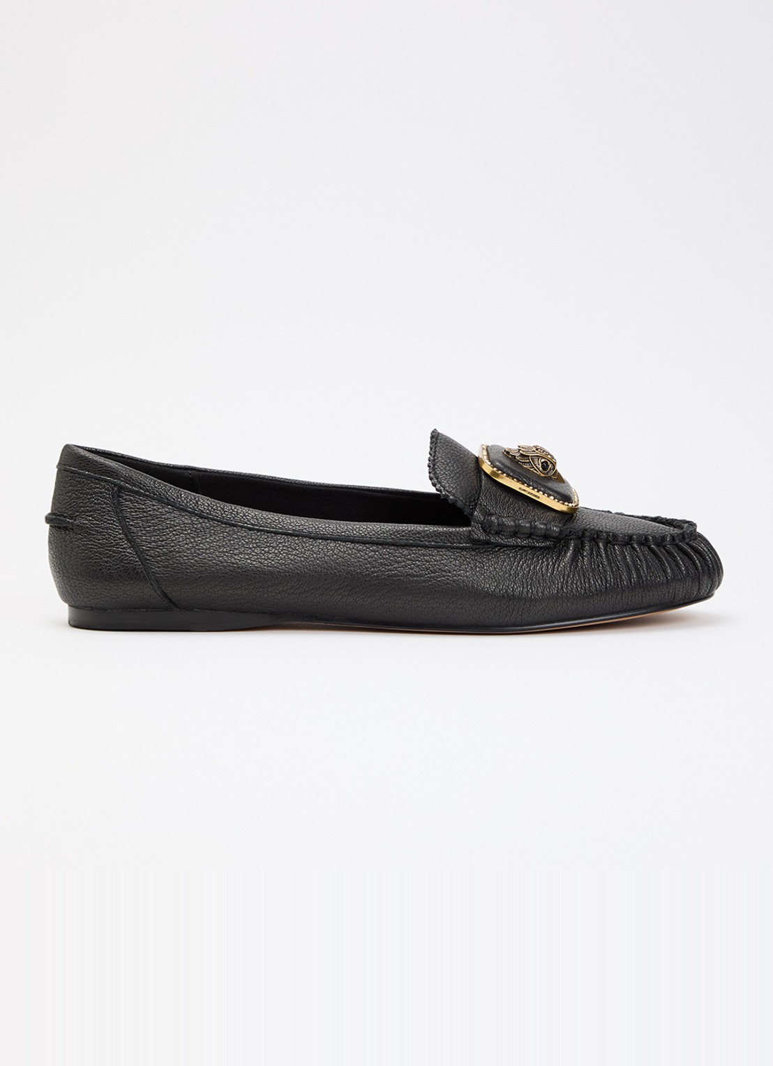 Kurt Geiger Pimlico loafer van leer - voorkant 5 zwart