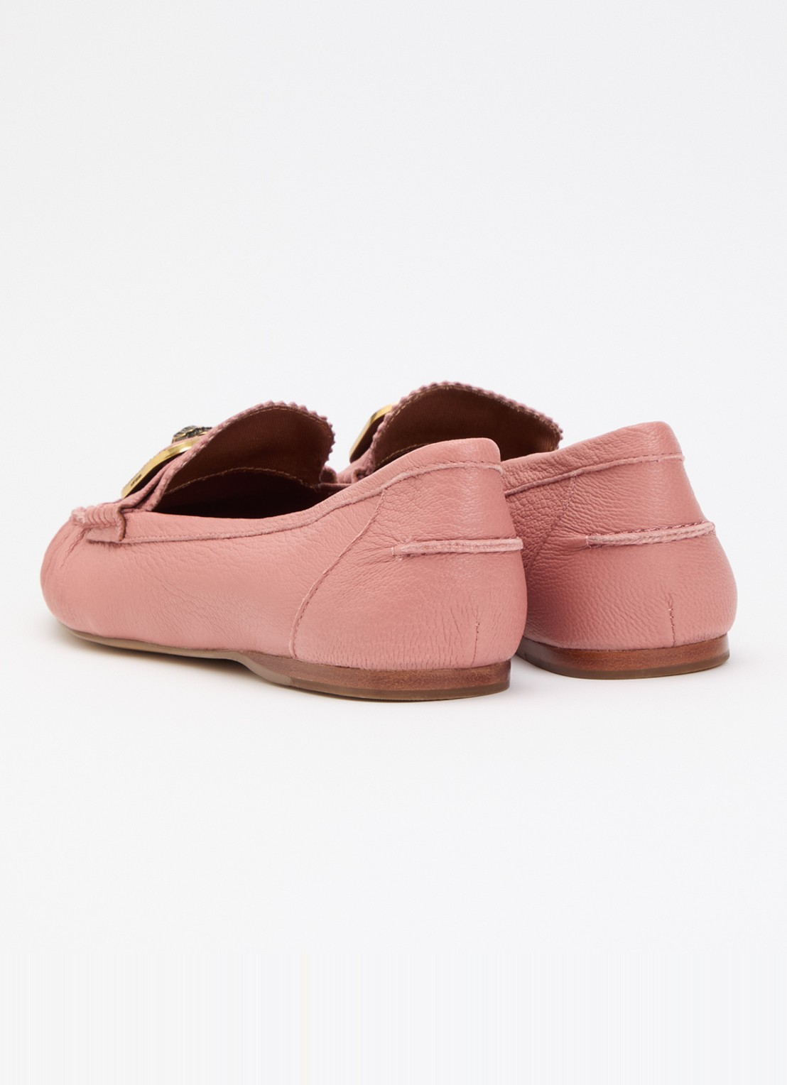 Kurt Geiger Pimlico loafer van leer - achterkant 5 oudroze