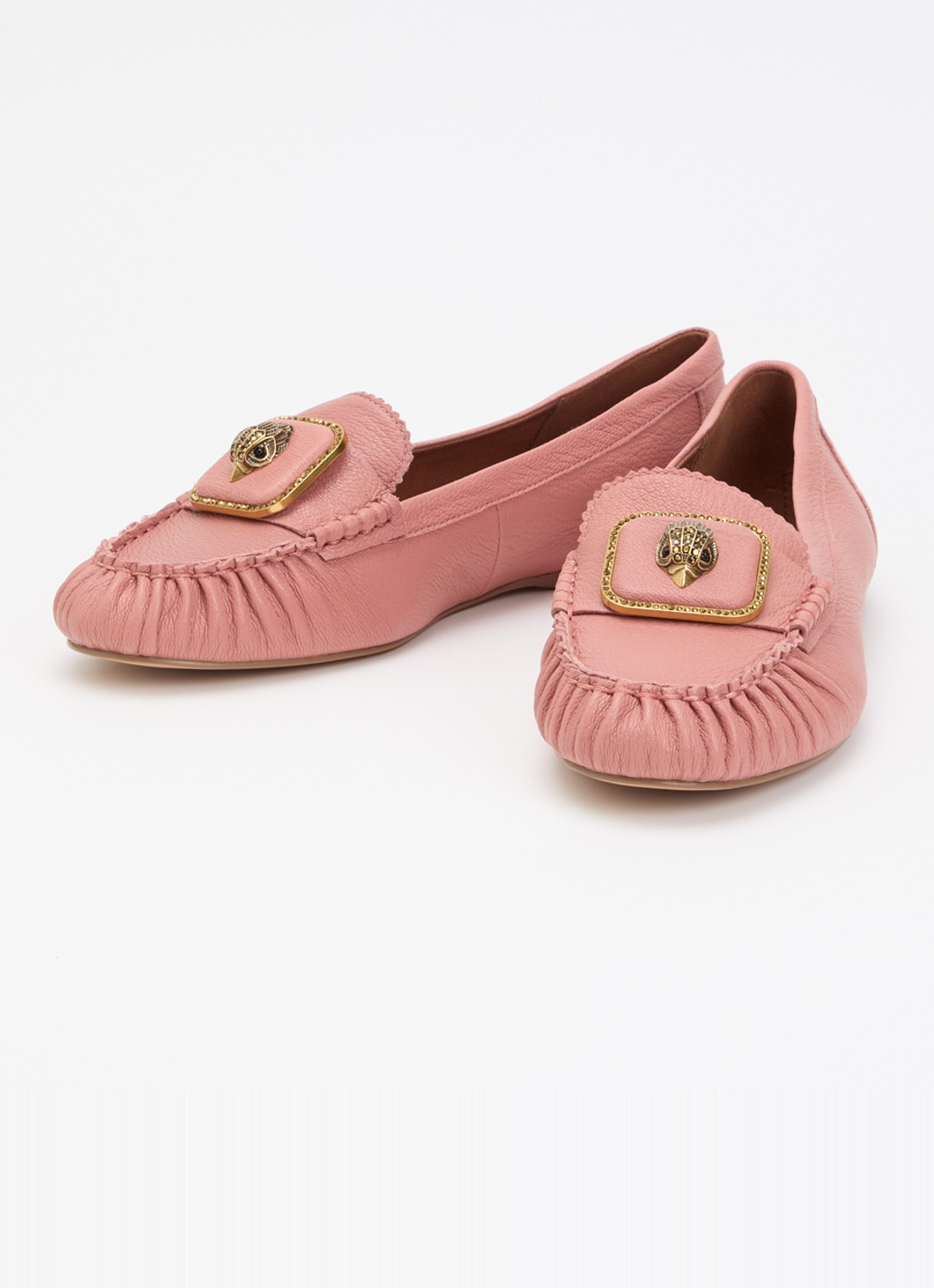 Kurt Geiger Pimlico loafer van leer - detail 2 oudroze
