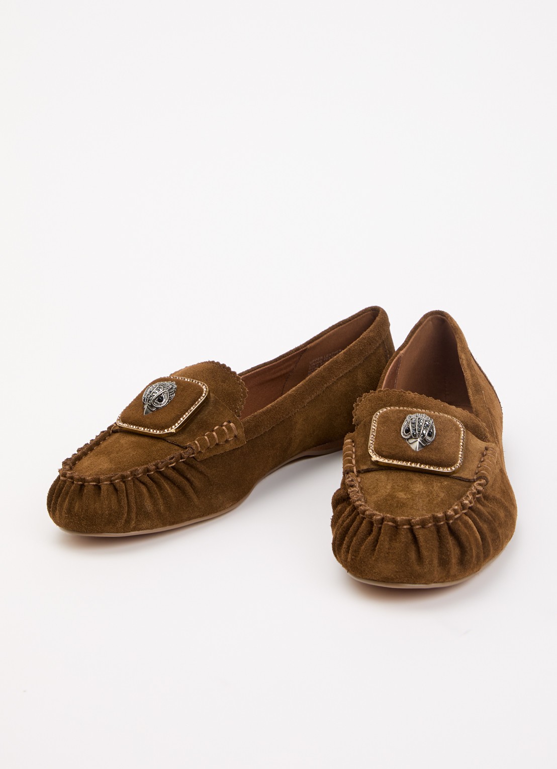 Kurt Geiger Pimlico loafer van suède - detail bruin