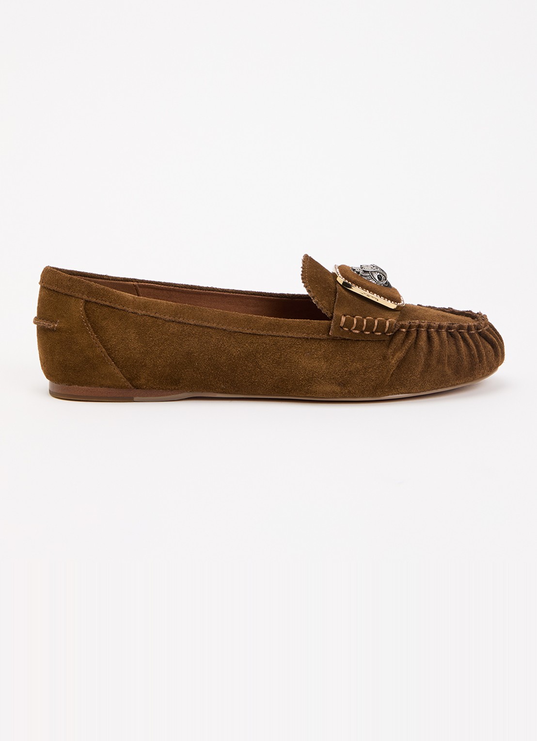 Kurt Geiger Pimlico loafer van suède - voorkant 5 bruin
