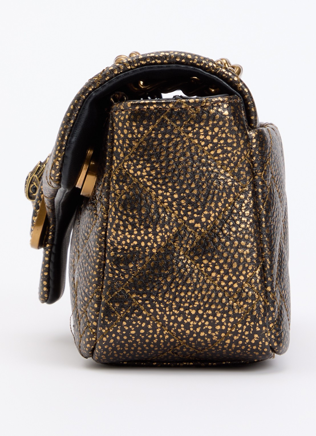 Kurt Geiger Pimlico schoudertas van leer - detail 4 goud