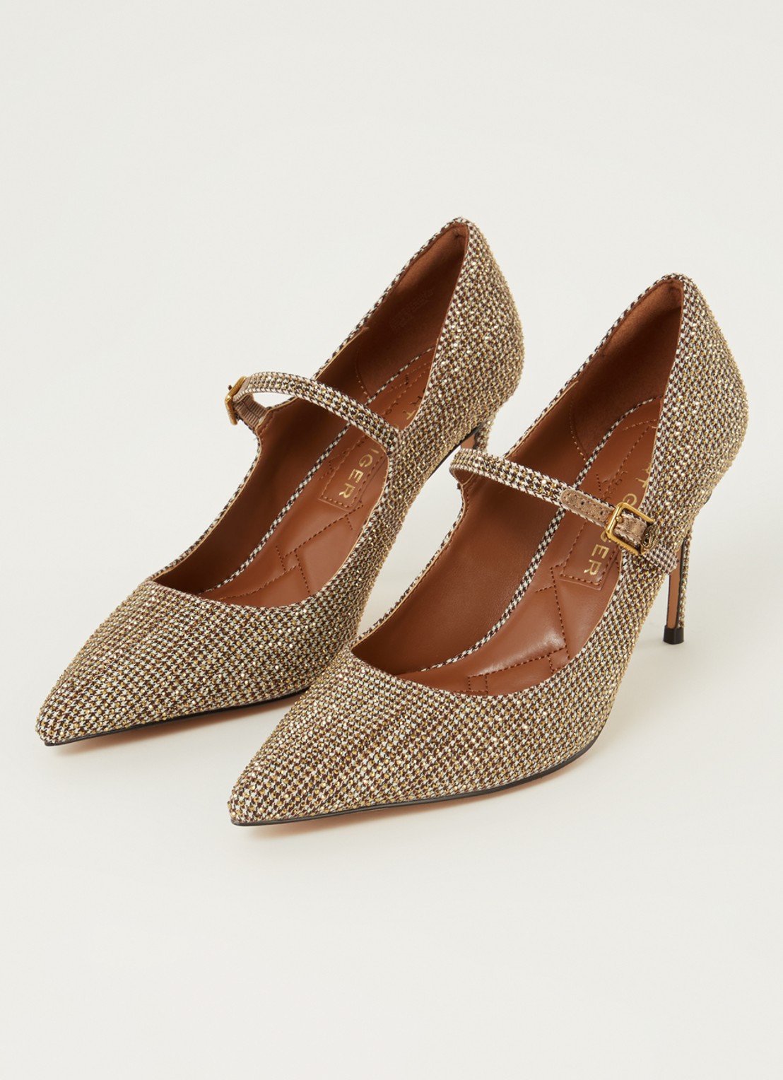 Kurt Geiger Regent pump met gespdetail - detail goud