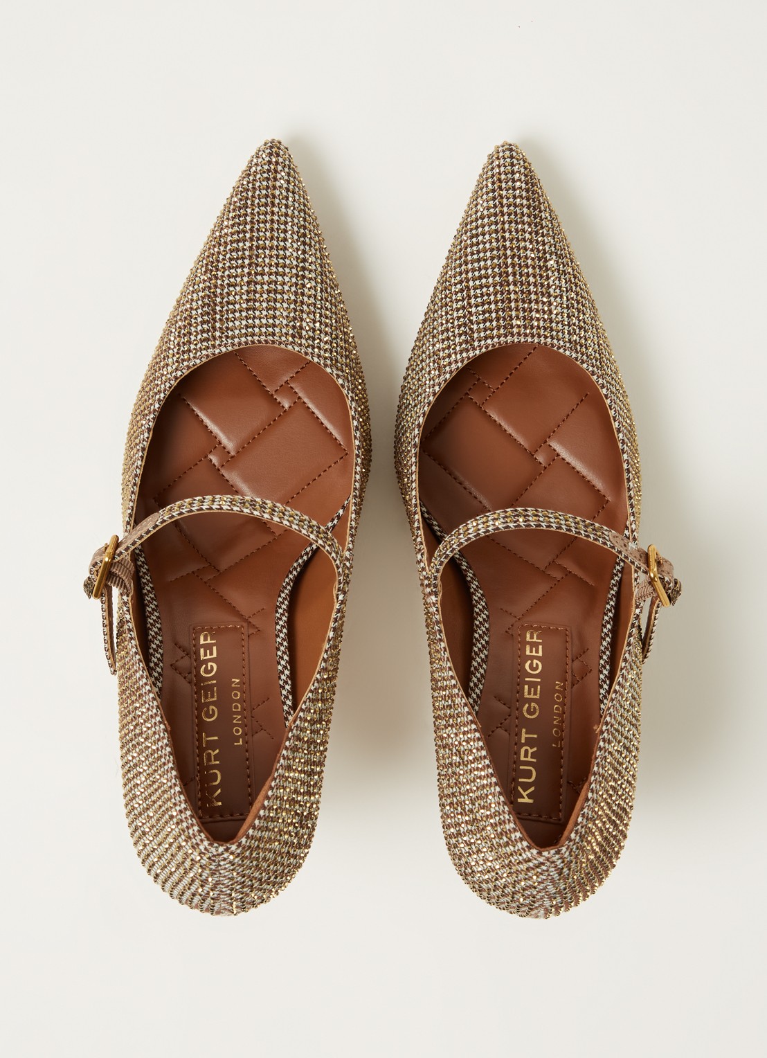 Kurt Geiger Regent pump met gespdetail - detail 3 goud