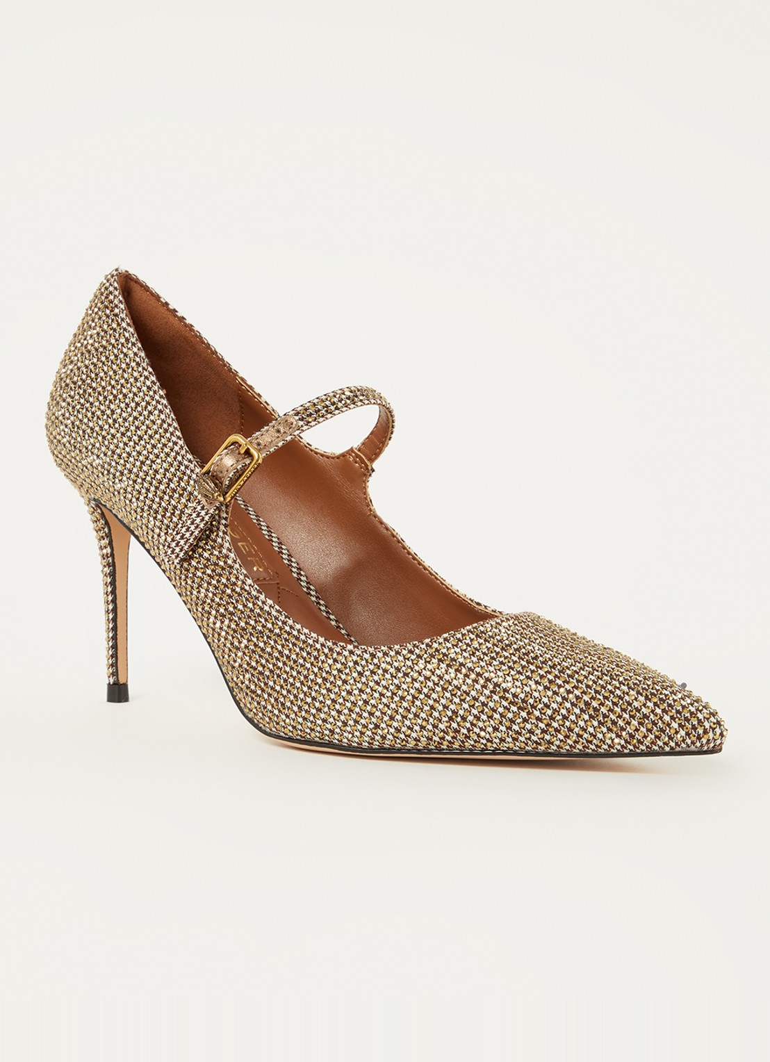 Kurt Geiger Regent pump met gespdetail - voorkant 5 goud