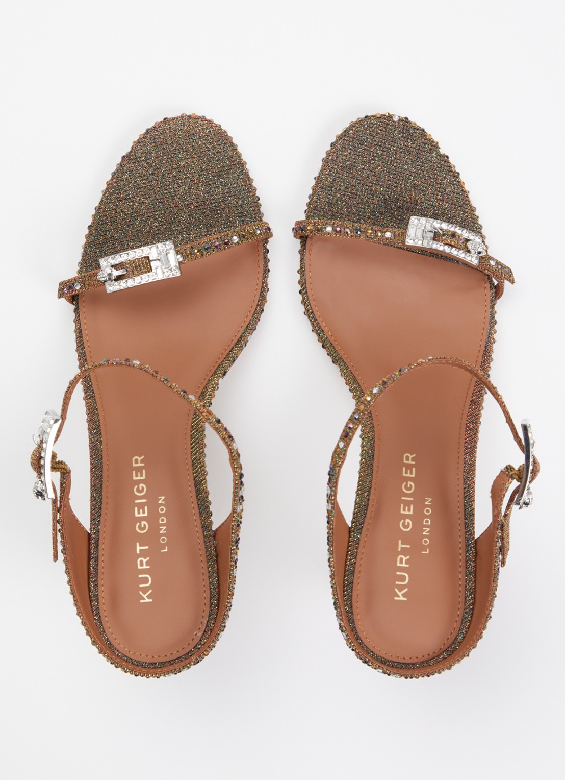 Kurt Geiger Sandalette met strass en gespdetail - detail 2 brons