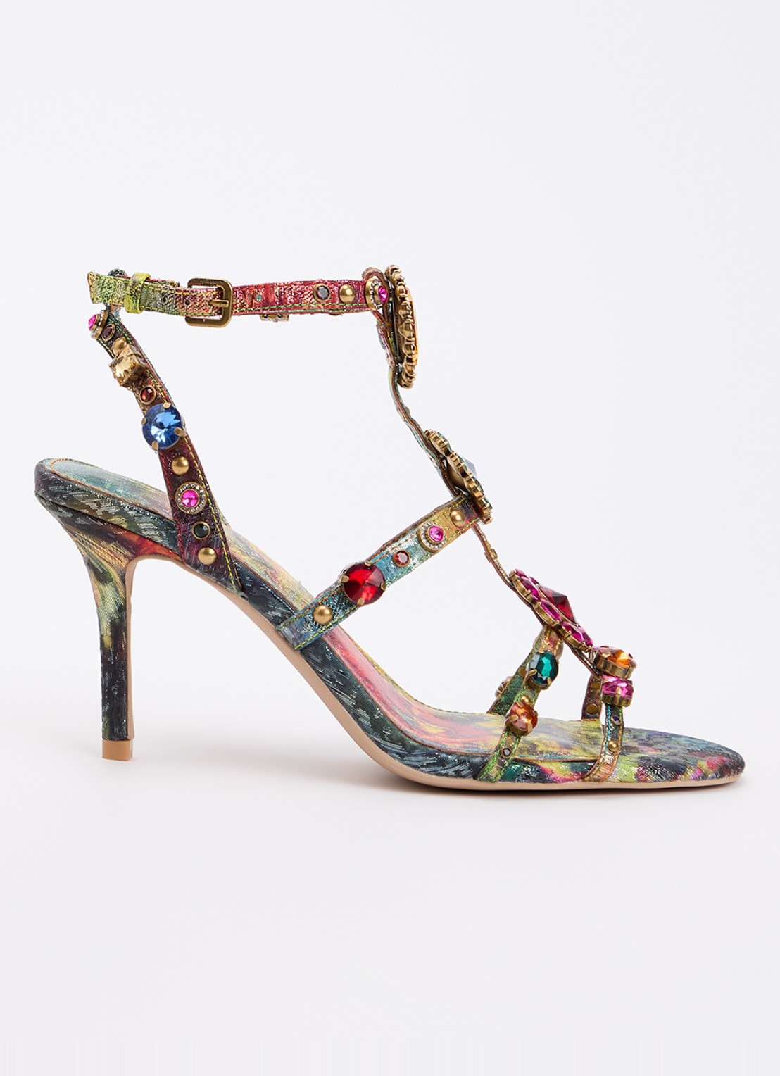 Kurt Geiger Sandalette met strass en studs  - voorkant 5 multicolor