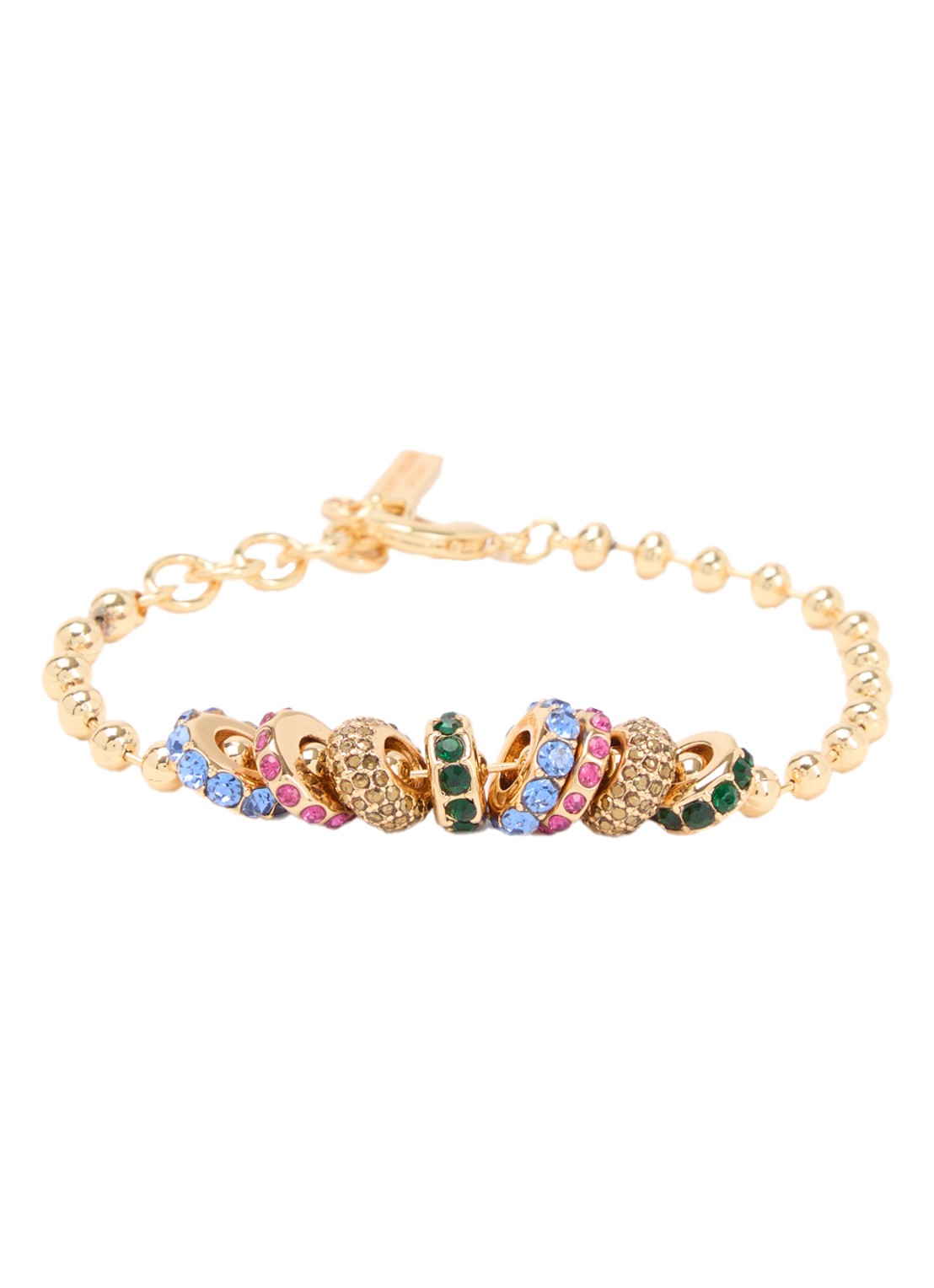 Kurt Geiger Sloane Gems armband met kristal - voorkant goud