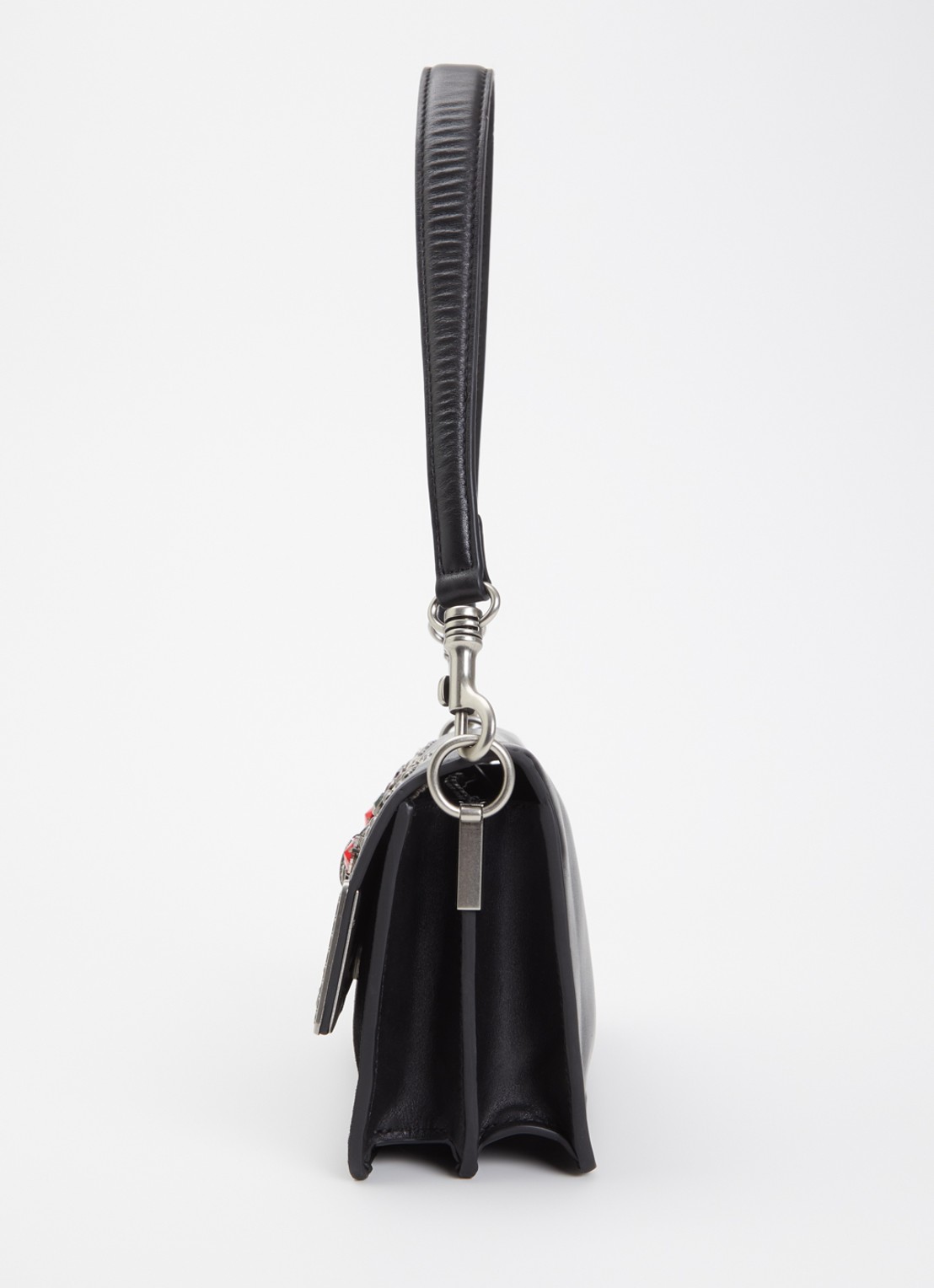 Kurt Geiger Sloane Soft schoudertas van leer met studs - detail 2 zwart