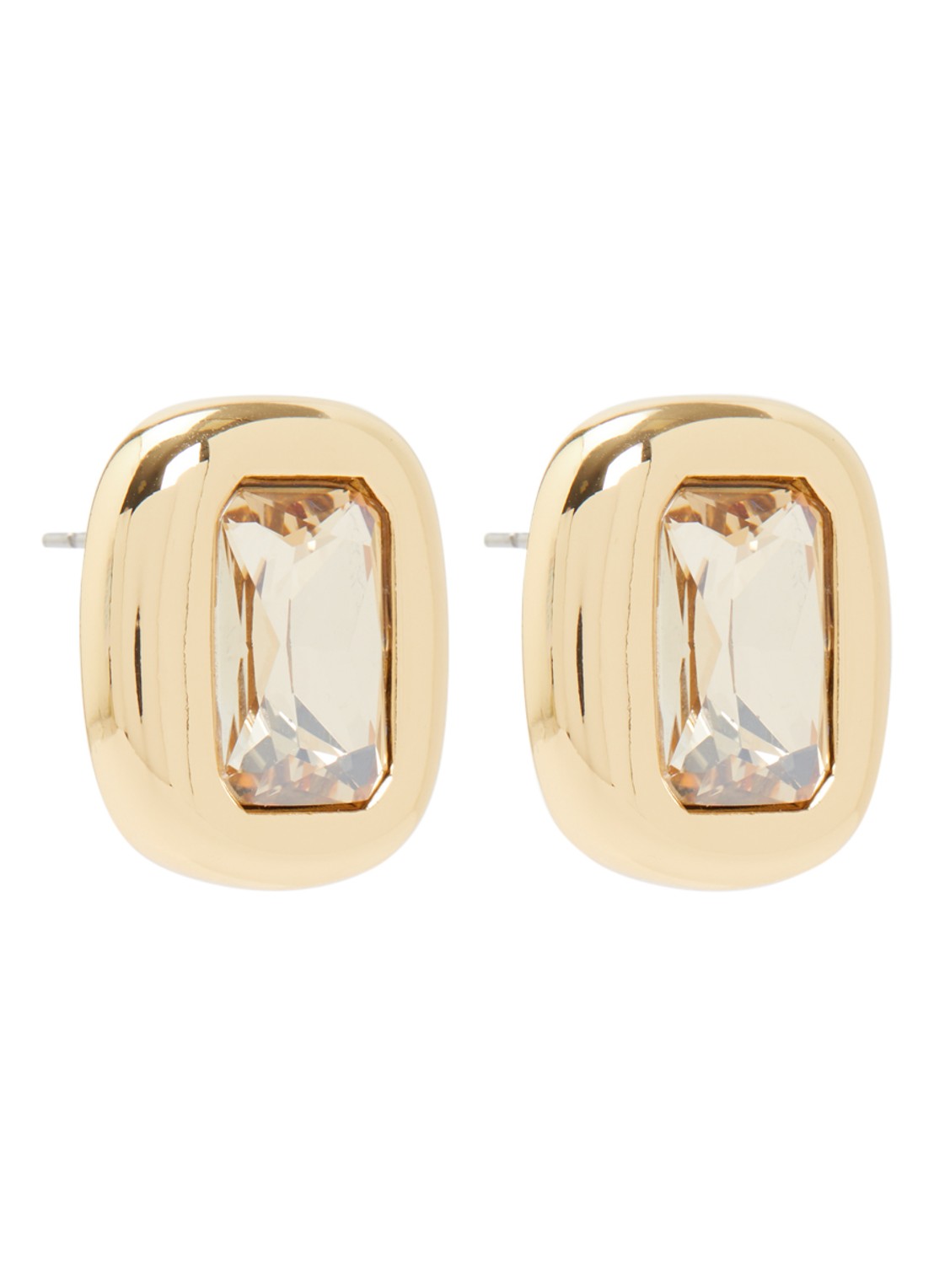 Kurt Geiger Small Ophelia oorstekers met kristal - voorkant goud