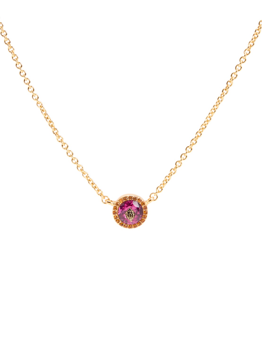 Kurt Geiger Small Sloane ketting met kristal - voorkant 3 goud