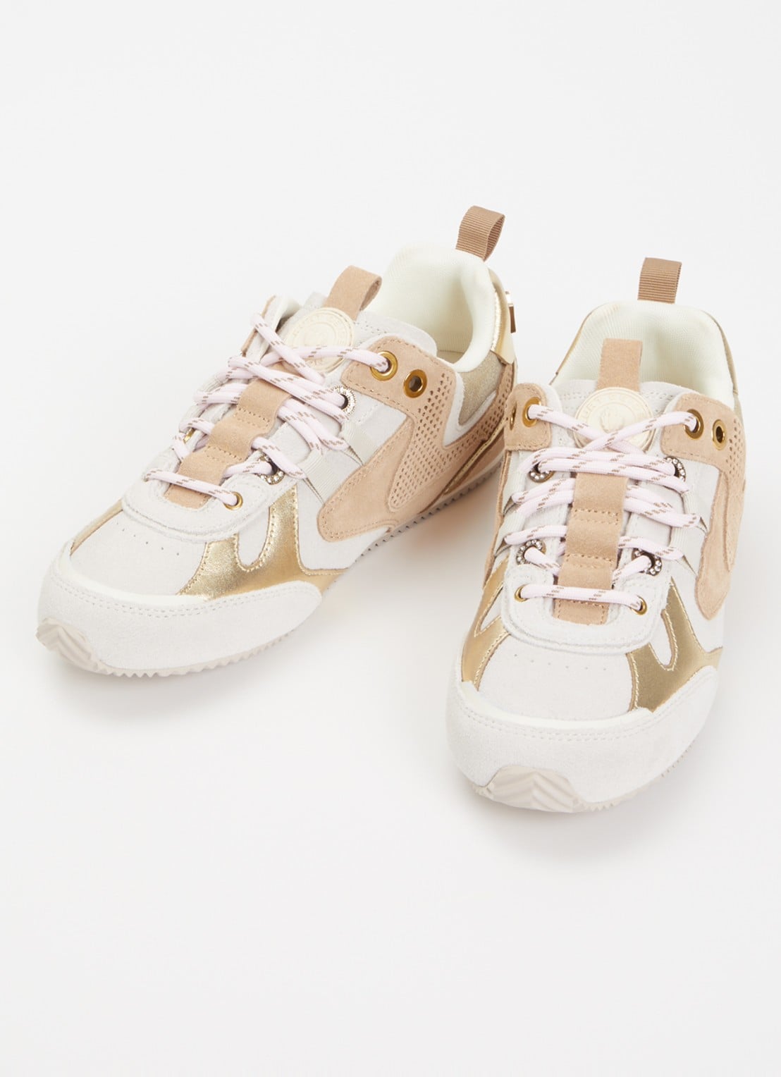 Kurt Geiger Sneaker van suède met metallic details - detail 2 beige