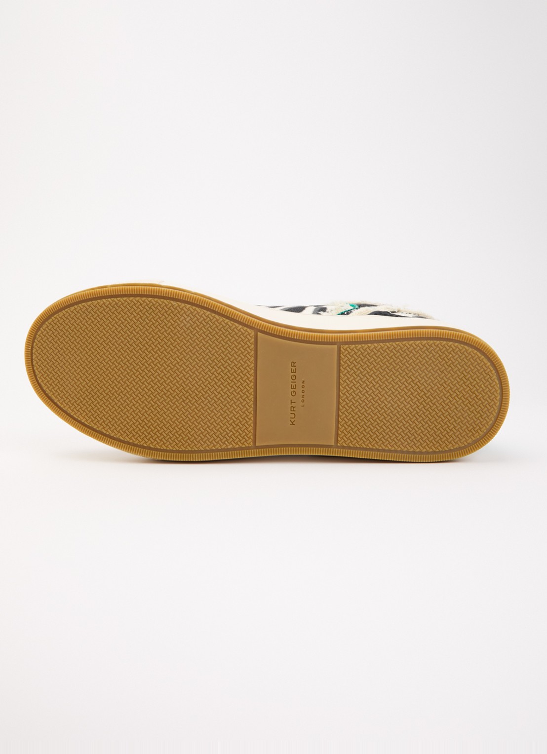 Kurt Geiger Southbank sneaker met dierenprint en leren details - detail 3 bruin
