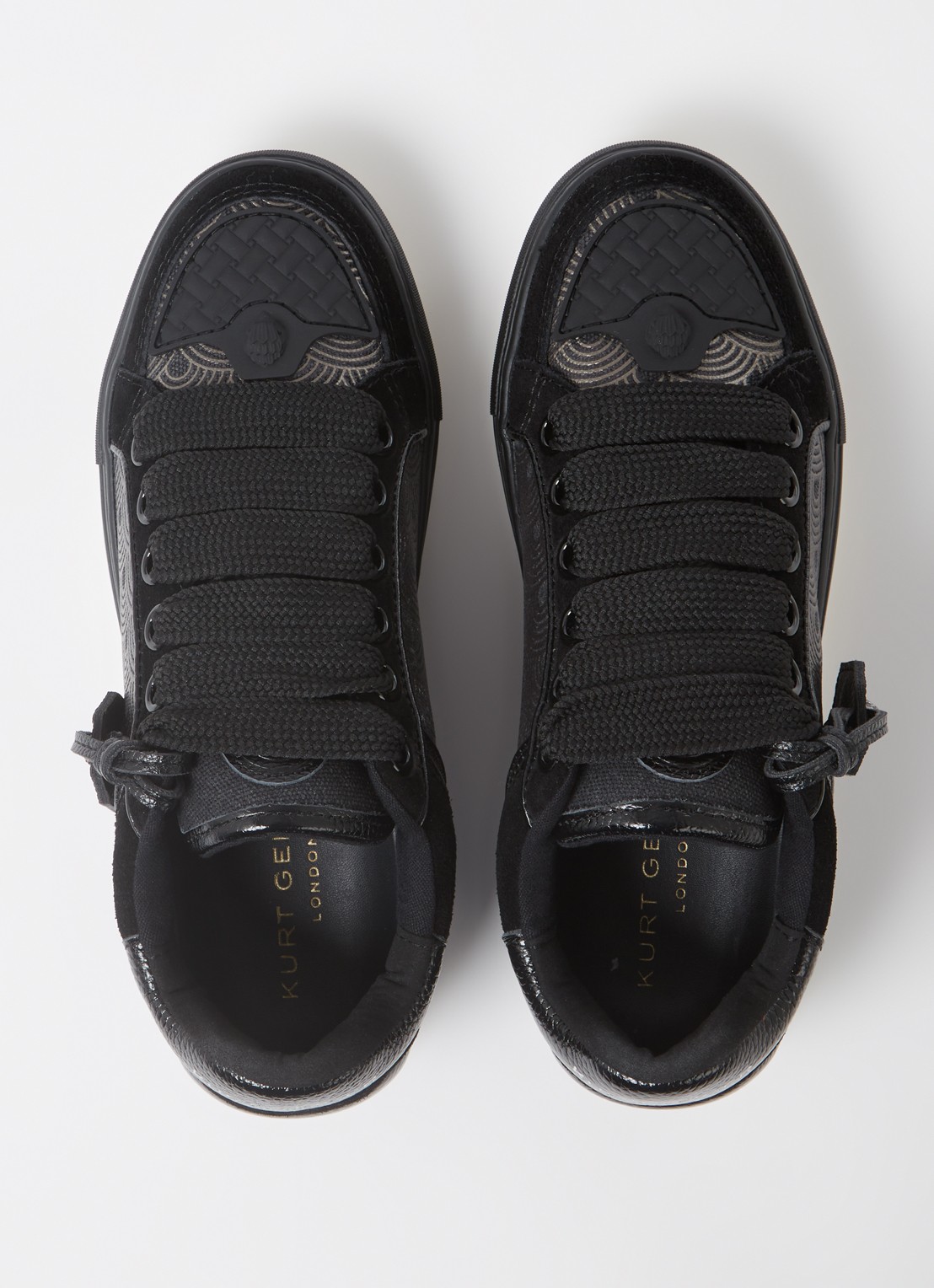Kurt Geiger Southbank sneaker met suède details - detail 3 zwart