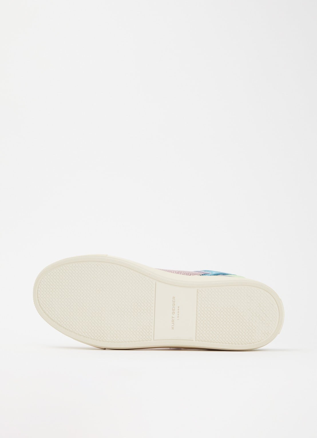 Kurt Geiger Southbank sneaker van leer met metallic finish - detail 3 multicolor