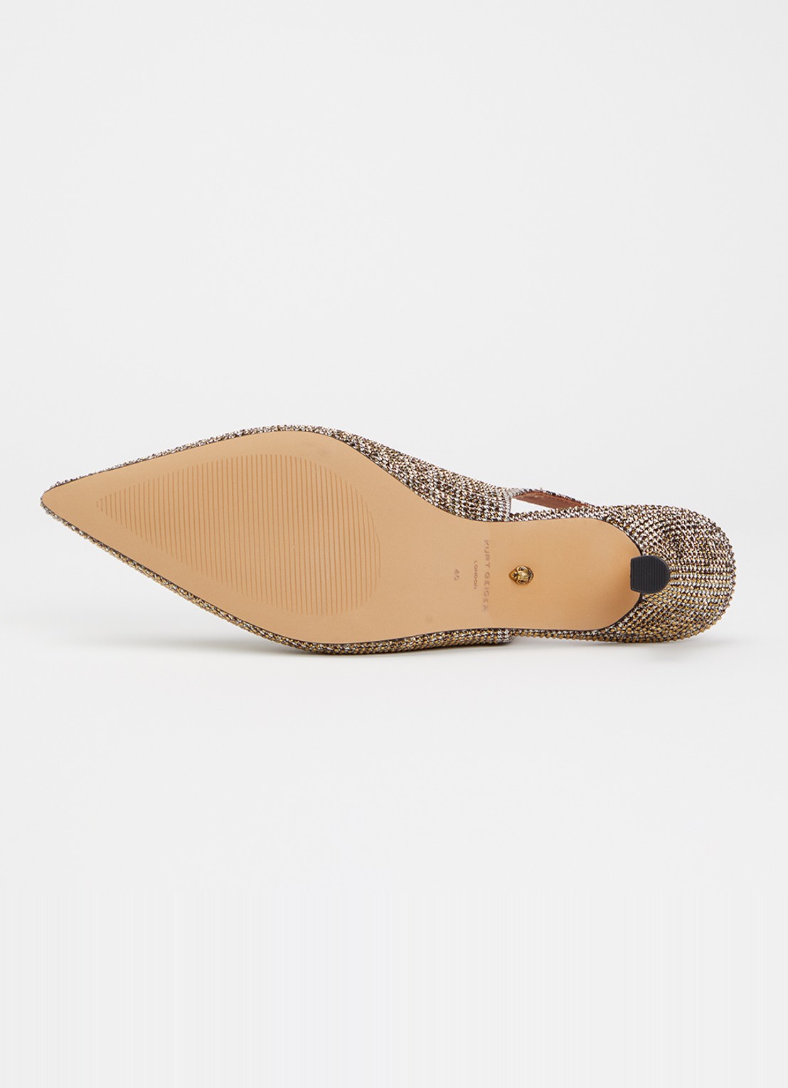 Kurt Geiger Stepney slingback met strass - detail 4 camel