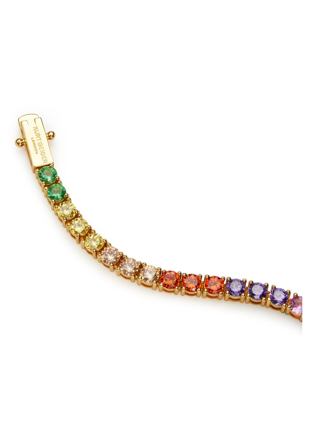 Kurt Geiger Tennis armband met kristal - detail 4 goud