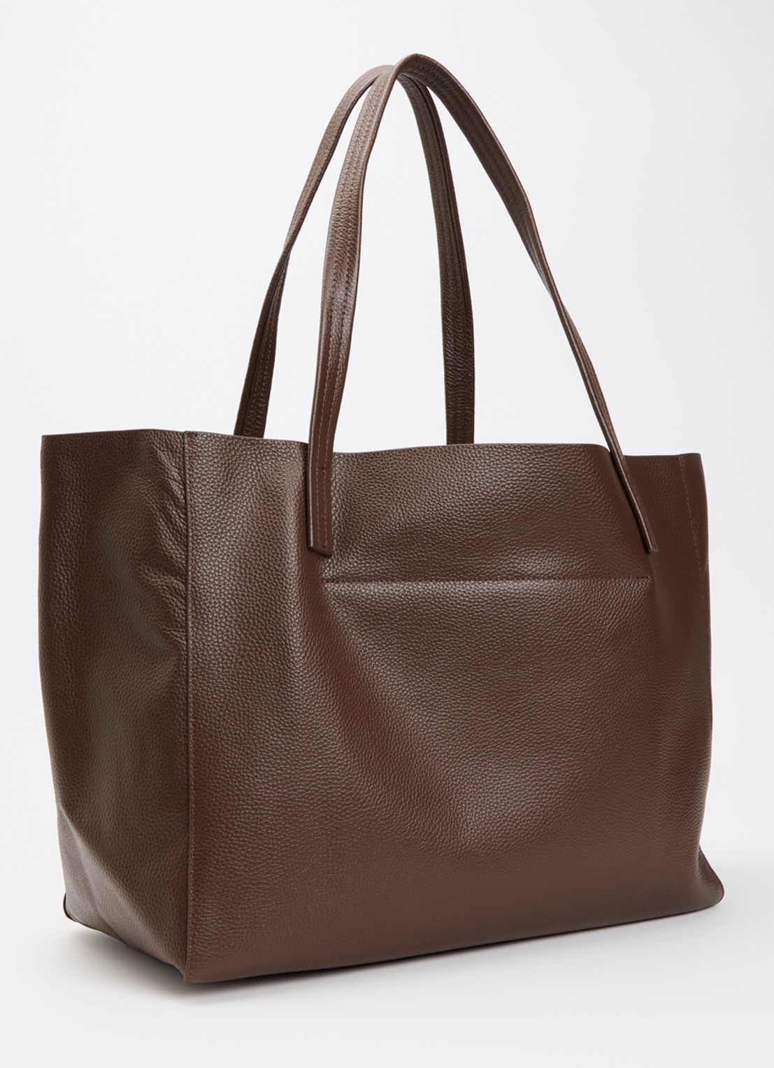 Kurt Geiger Violet Large shopper van leer - achterkant 5 donkerbruin