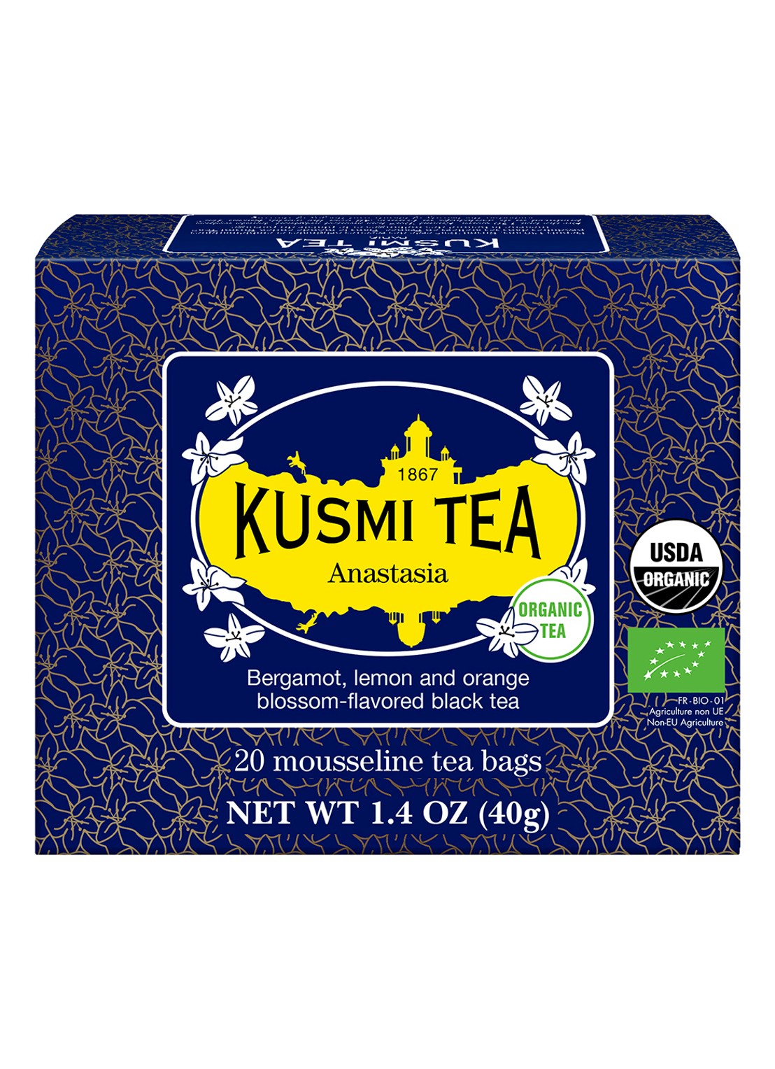 Kusmi Tea Anastasia theezakjes 20 stuks - voorkant 2 beige