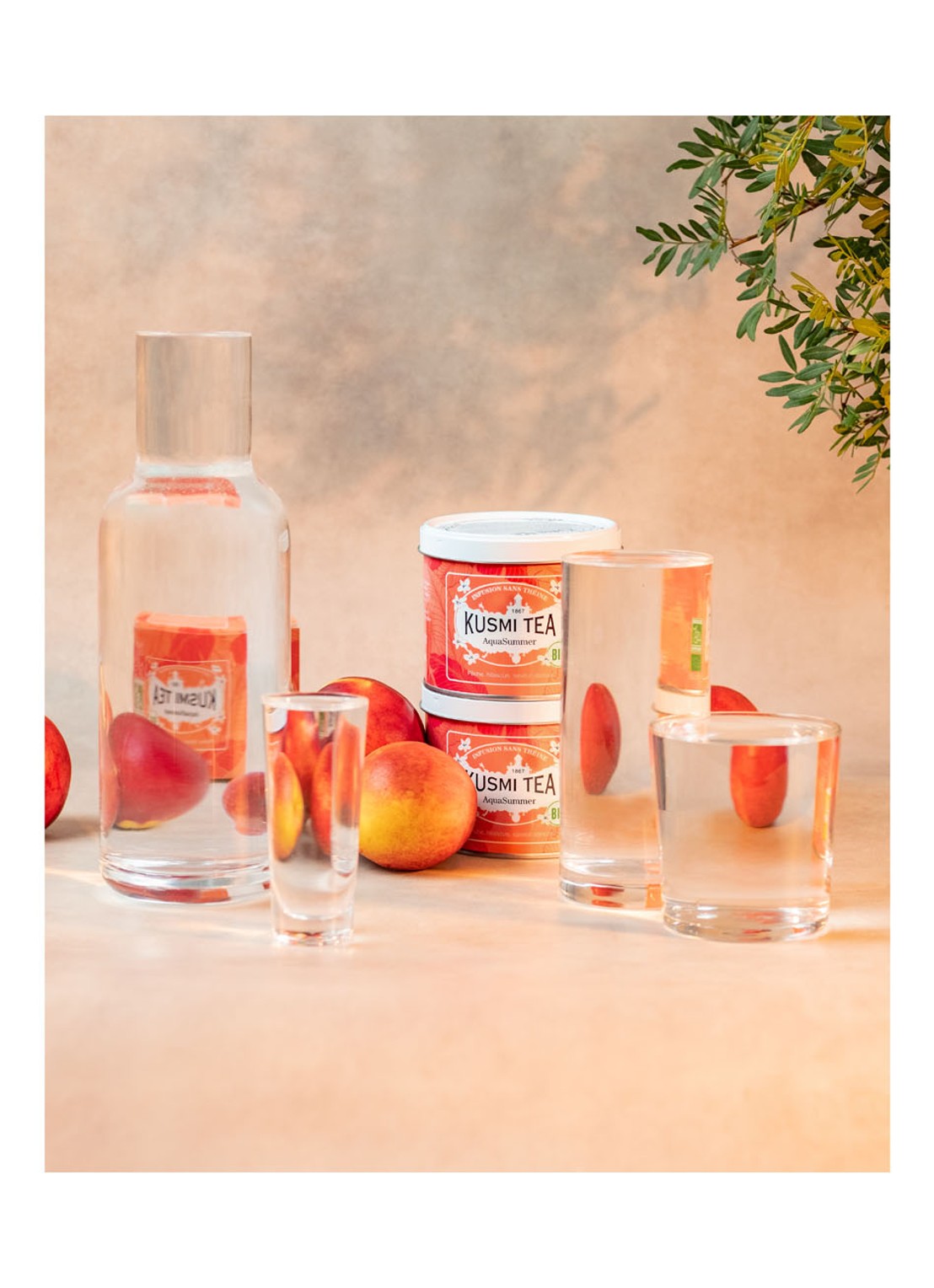 Kusmi Tea AquaSummer losse thee 100 gram - detail 4 perzikroze