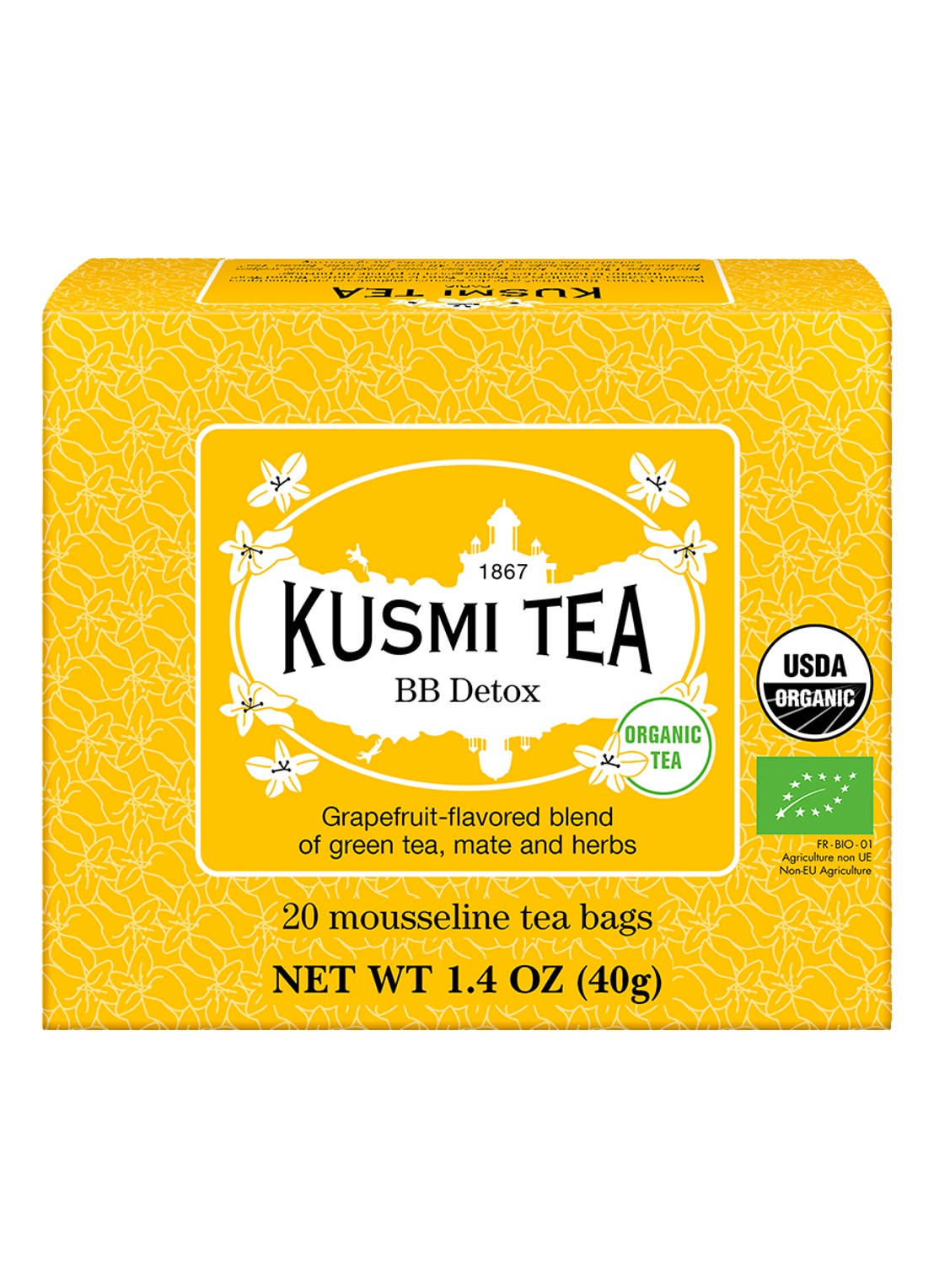 Kusmi Tea BB Detox theezakjes 20 stuks - voorkant 2 beige