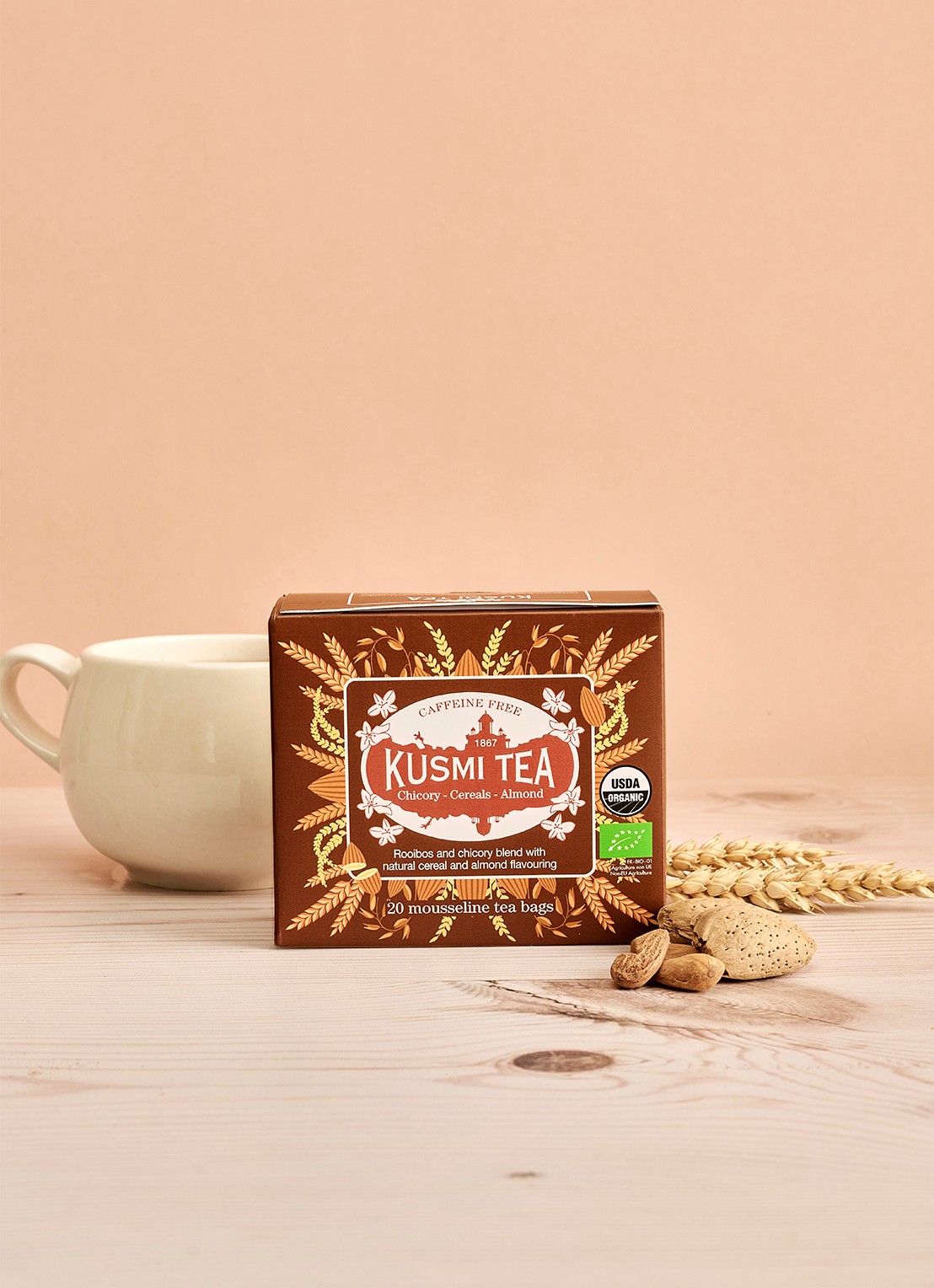 Kusmi Tea Chicory theezakjes 20 stuks - voorkant 2 beige