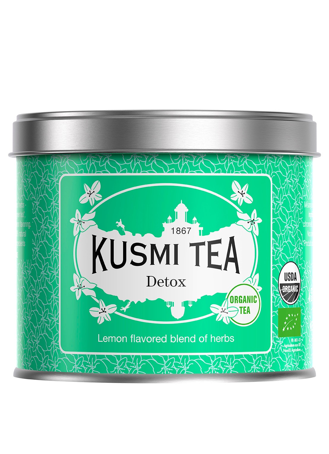 Kusmi Tea Detox losse thee 90 gram - voorkant 3 turquoise