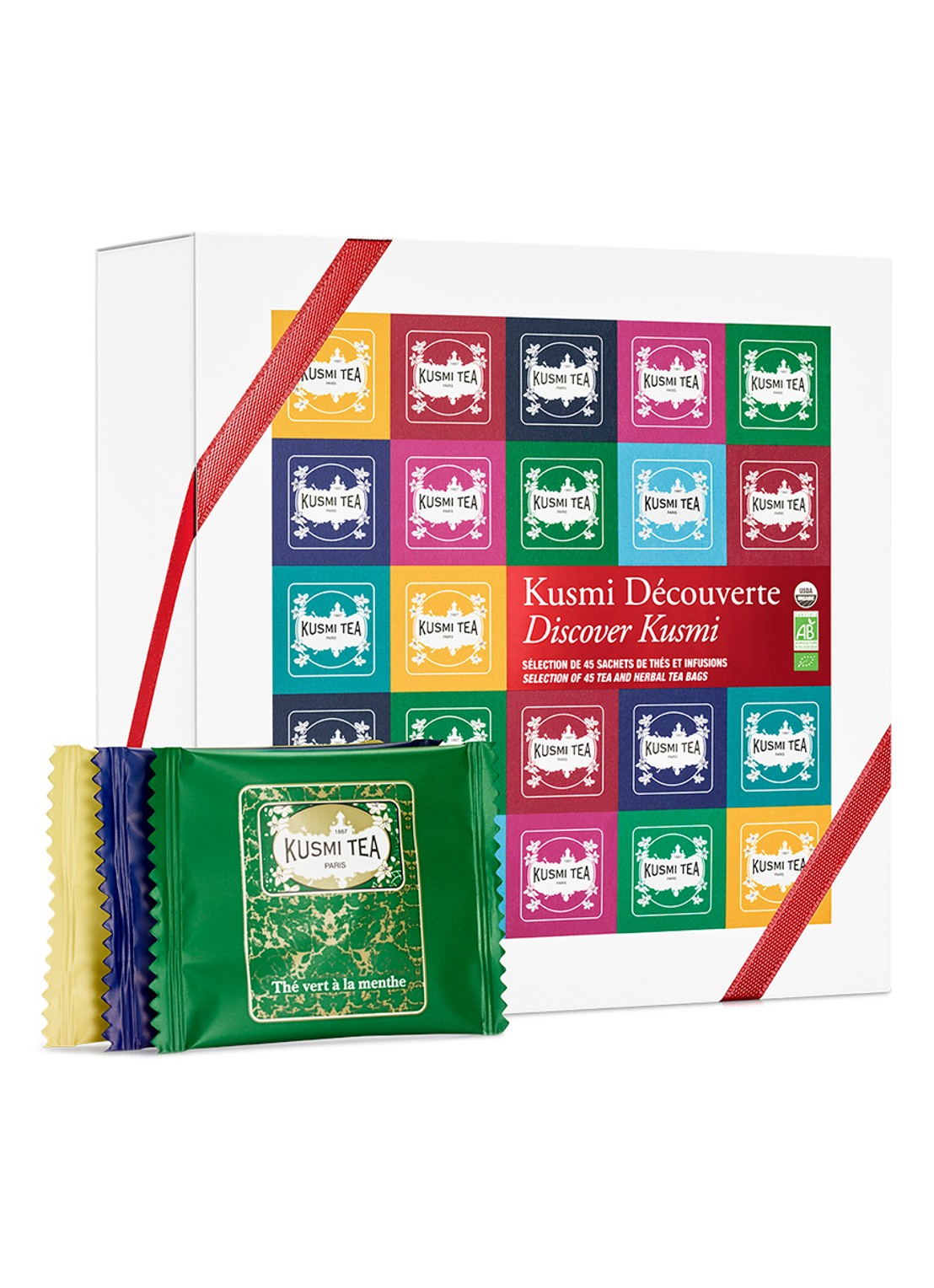 Kusmi Tea Discover Kusmi Gift theeset 45 stuks - detail wit