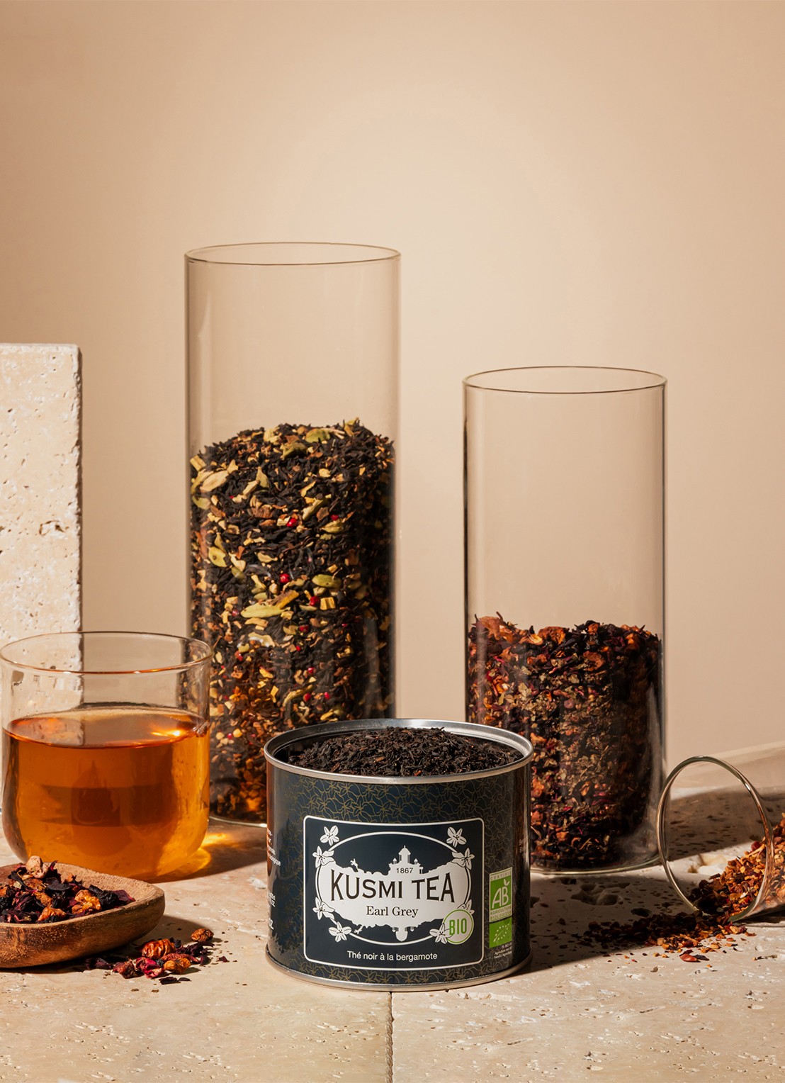 Kusmi Tea Earl Grey losse thee 100 gram - voorkant 5 donkergrijs