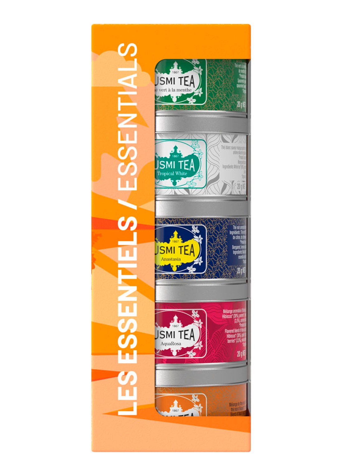 Kusmi Tea Essentials theeset met losse thee 5 x 25 gram - voorkant undefined