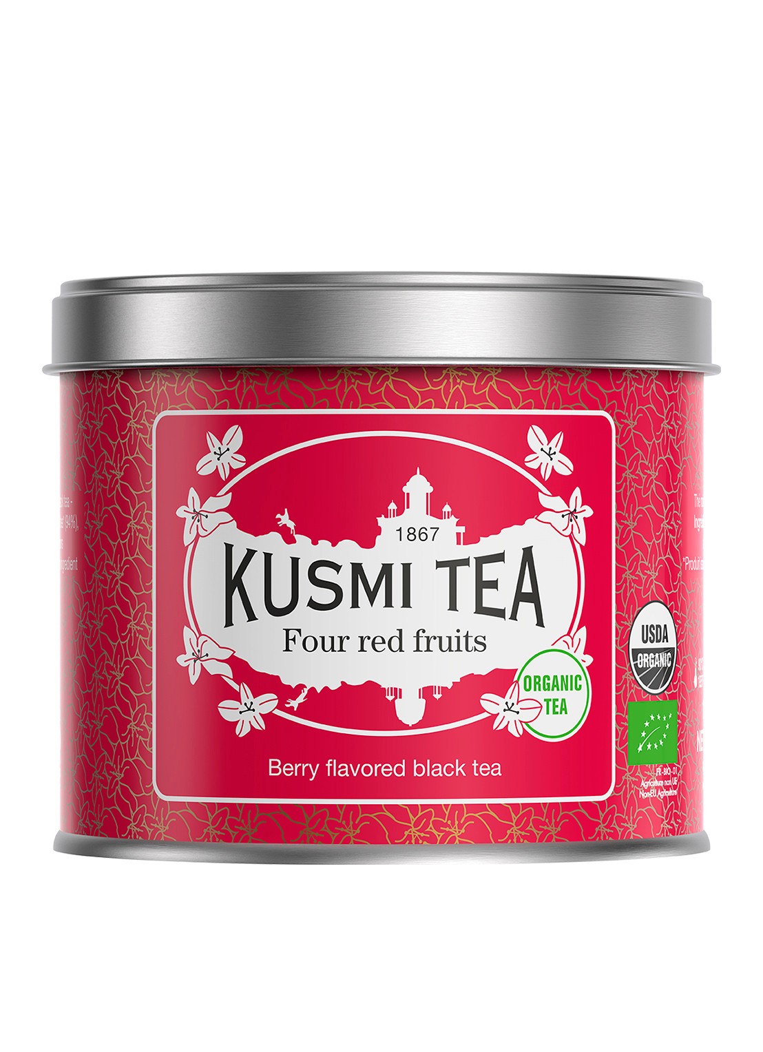 Kusmi Tea Four Red Fruits losse thee 100 gram - voorkant beige