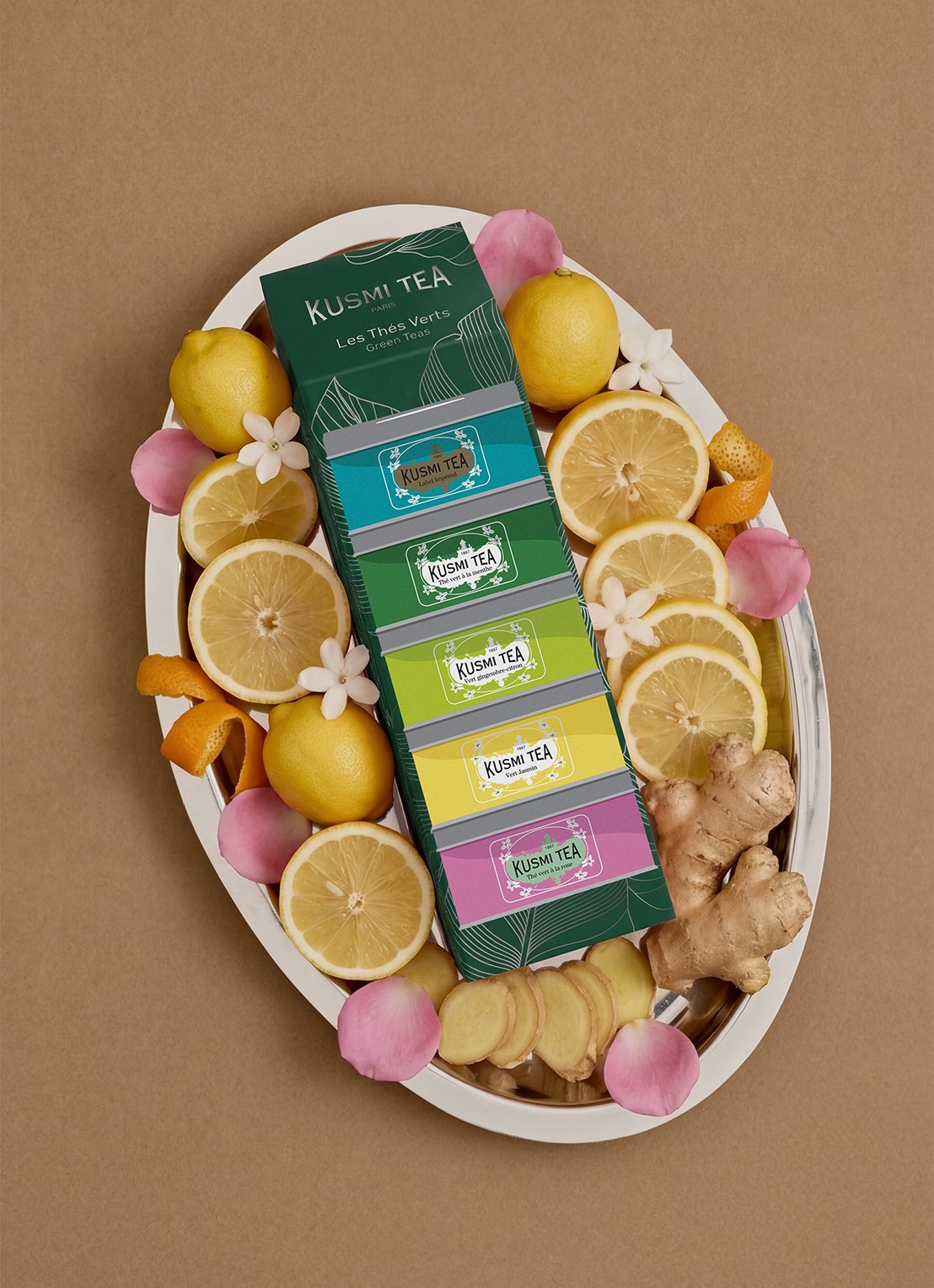 Kusmi Tea Green Teas losse thee 5 stuks - detail beige