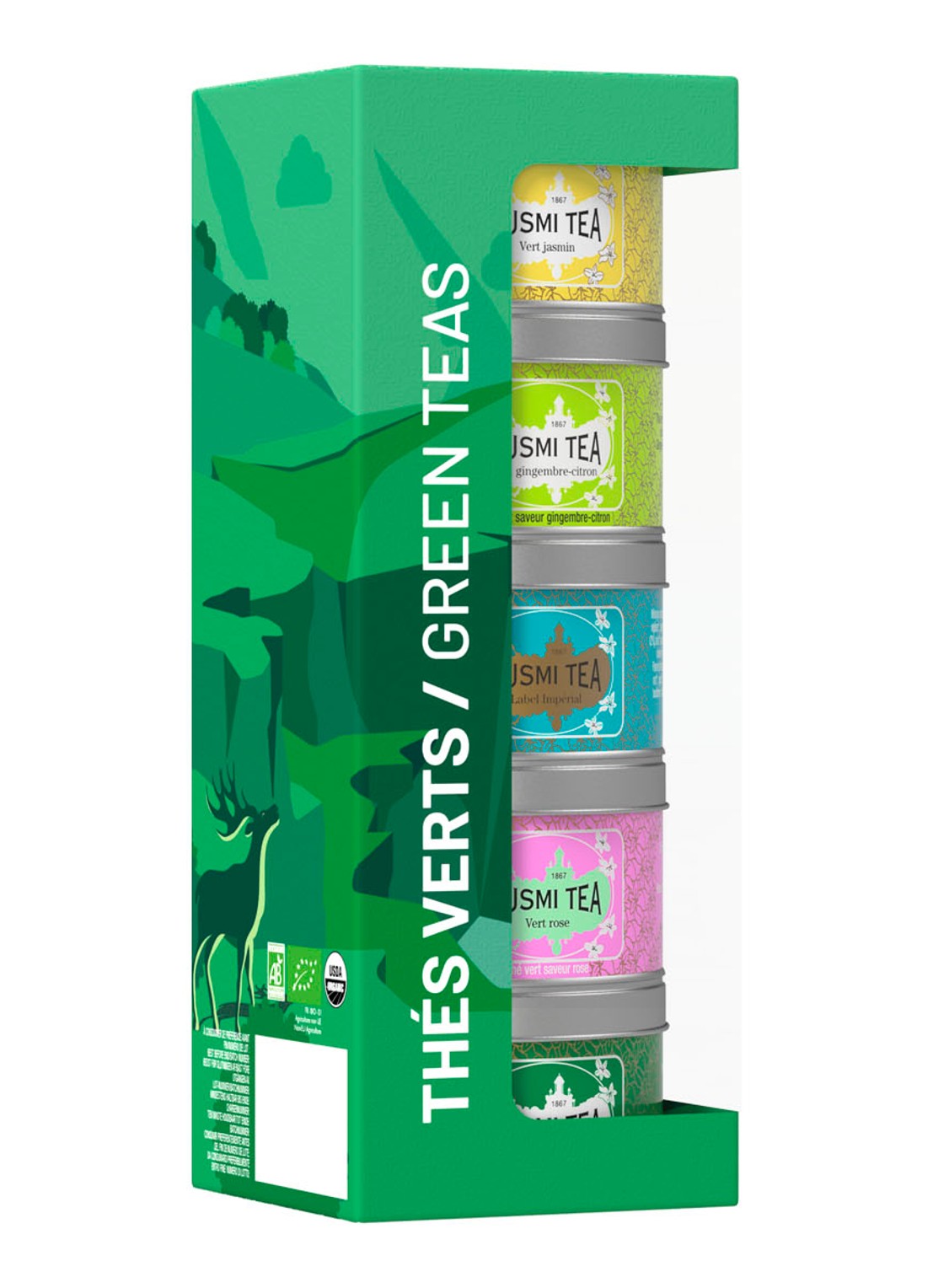 Kusmi Tea Green Teas theeset met losse thee 5 x 25 gram - voorkant 2 undefined