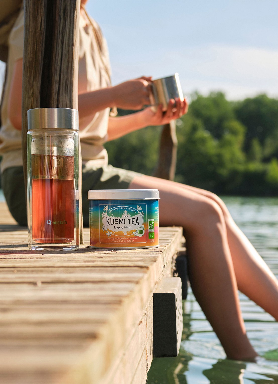 Kusmi Tea Happy Mind losse thee 100 gram - detail 4 geel