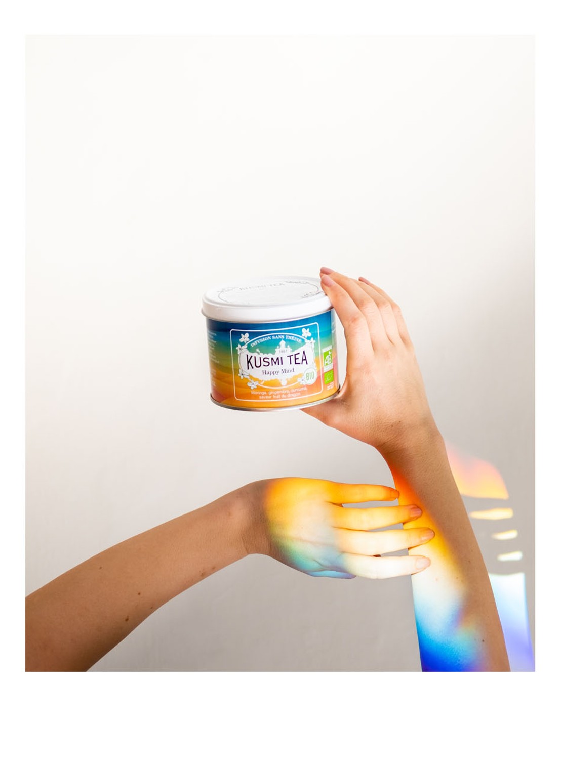 Kusmi Tea Happy Mind losse thee 100 gram - detail 6 geel