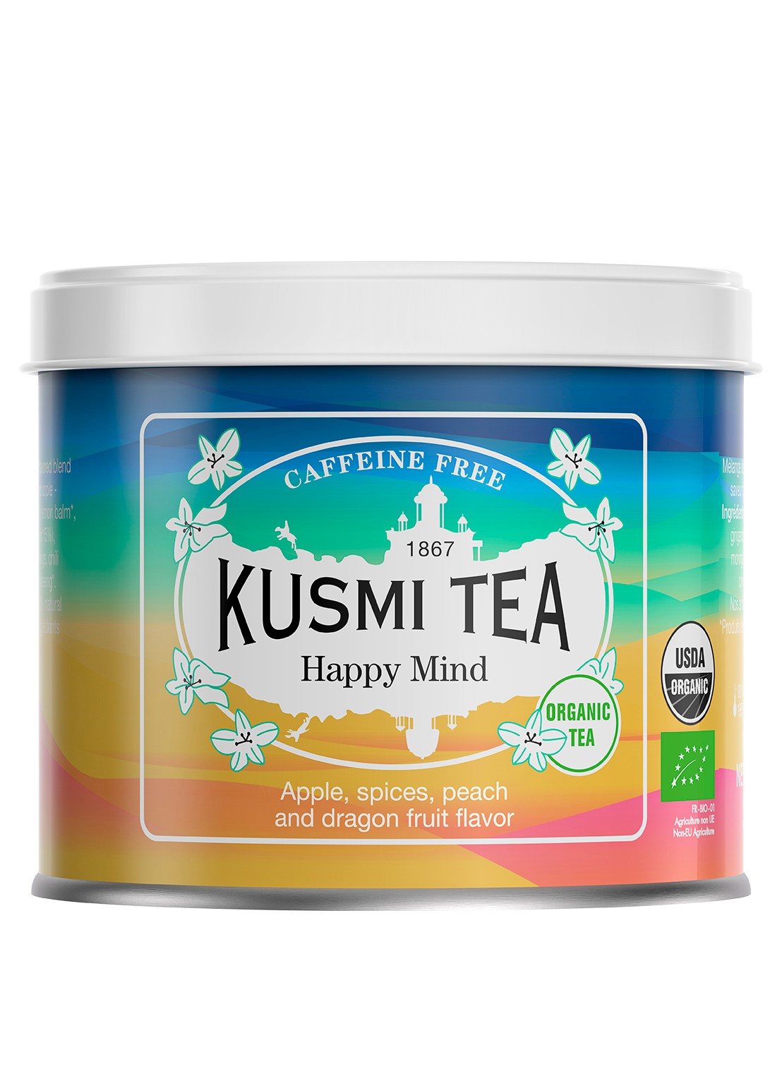 Kusmi Tea Happy Mind losse thee 100 gram - voorkant geel